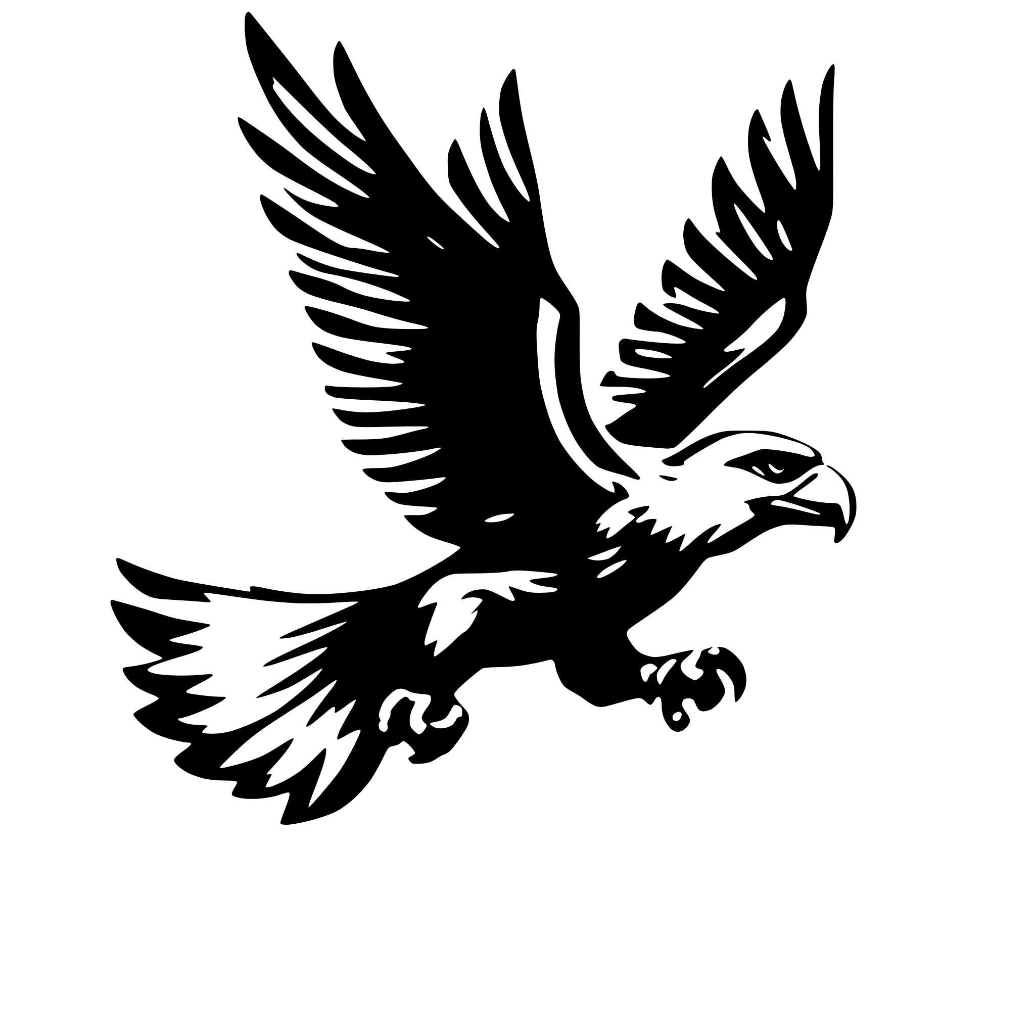 AI-generated SVG of a flying eagle