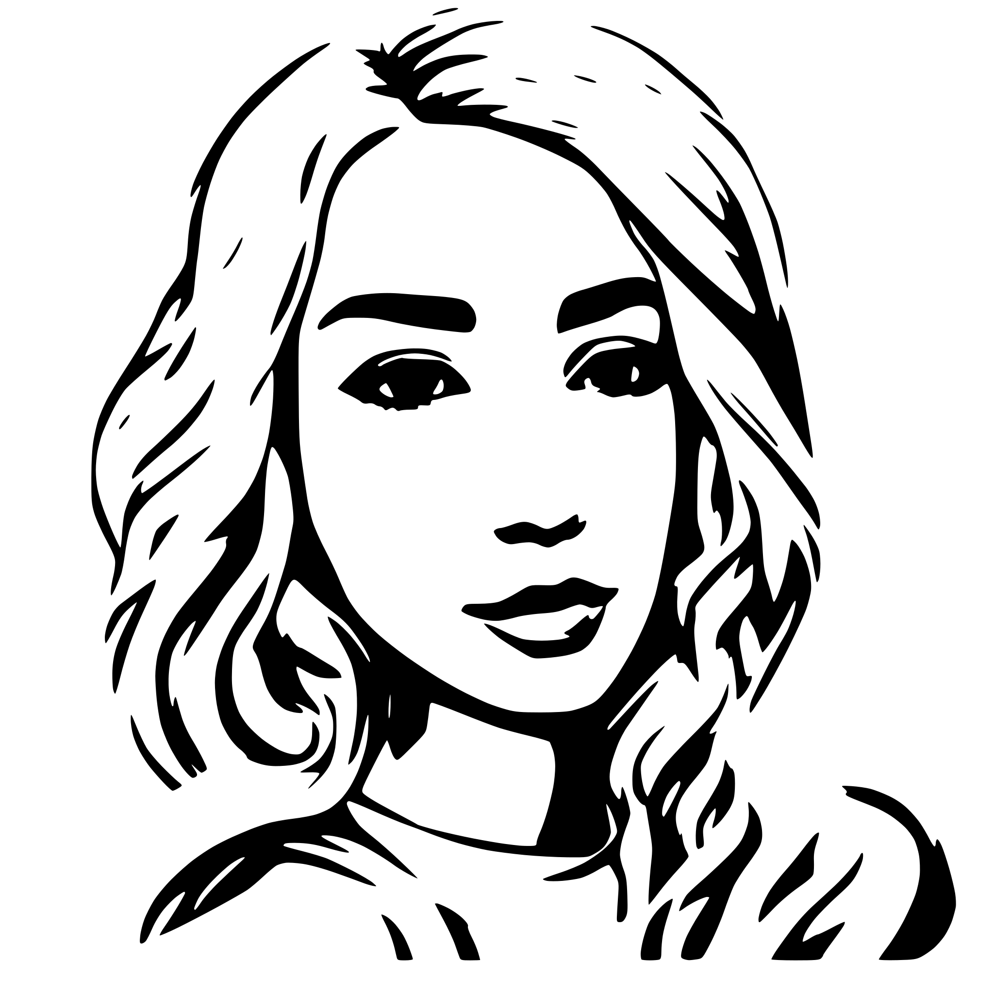 AI-generated SVG of 'YOUNG BLOND GIRL METISSE EUROPEAN AND AFRICAN'