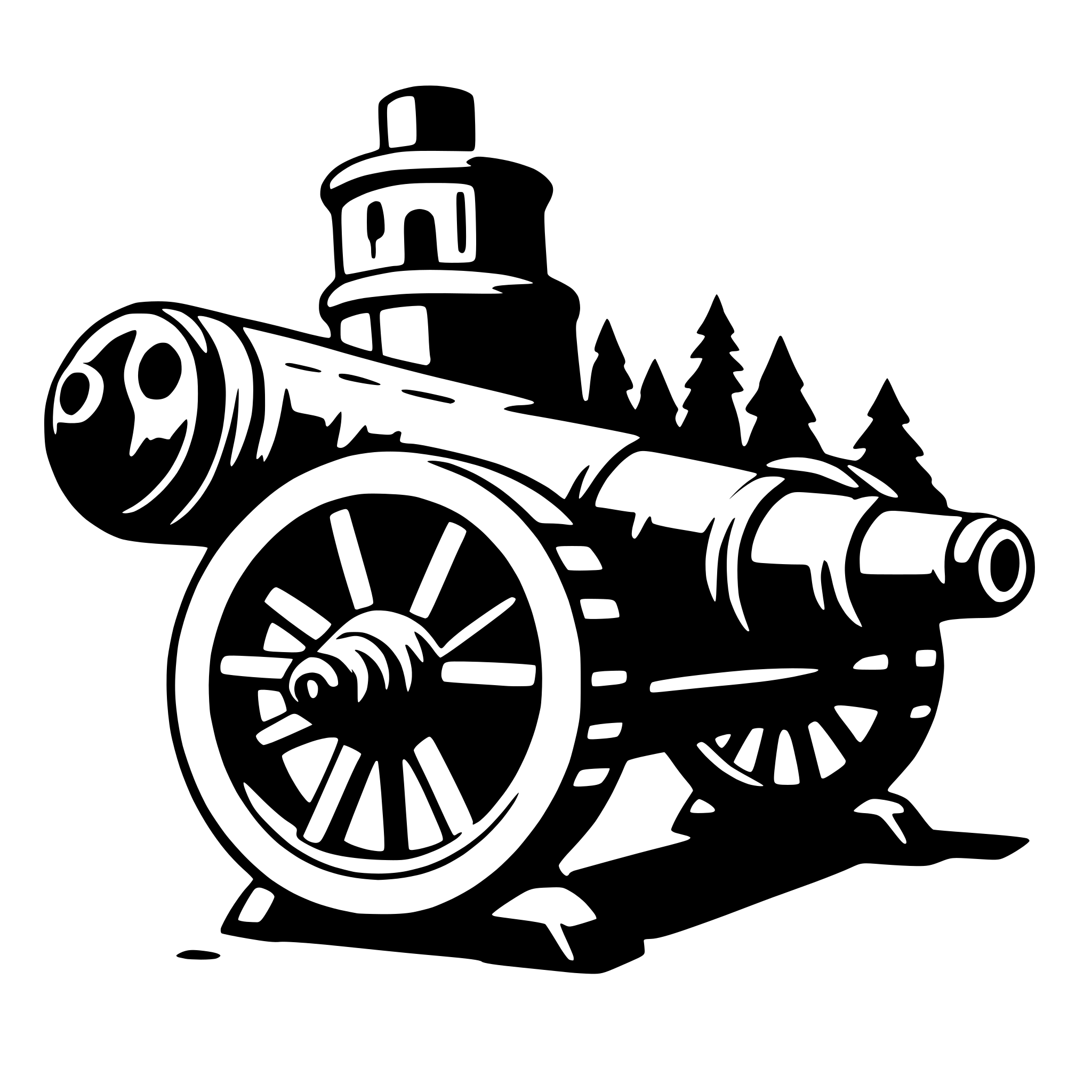 AI-generated SVG of a cannon