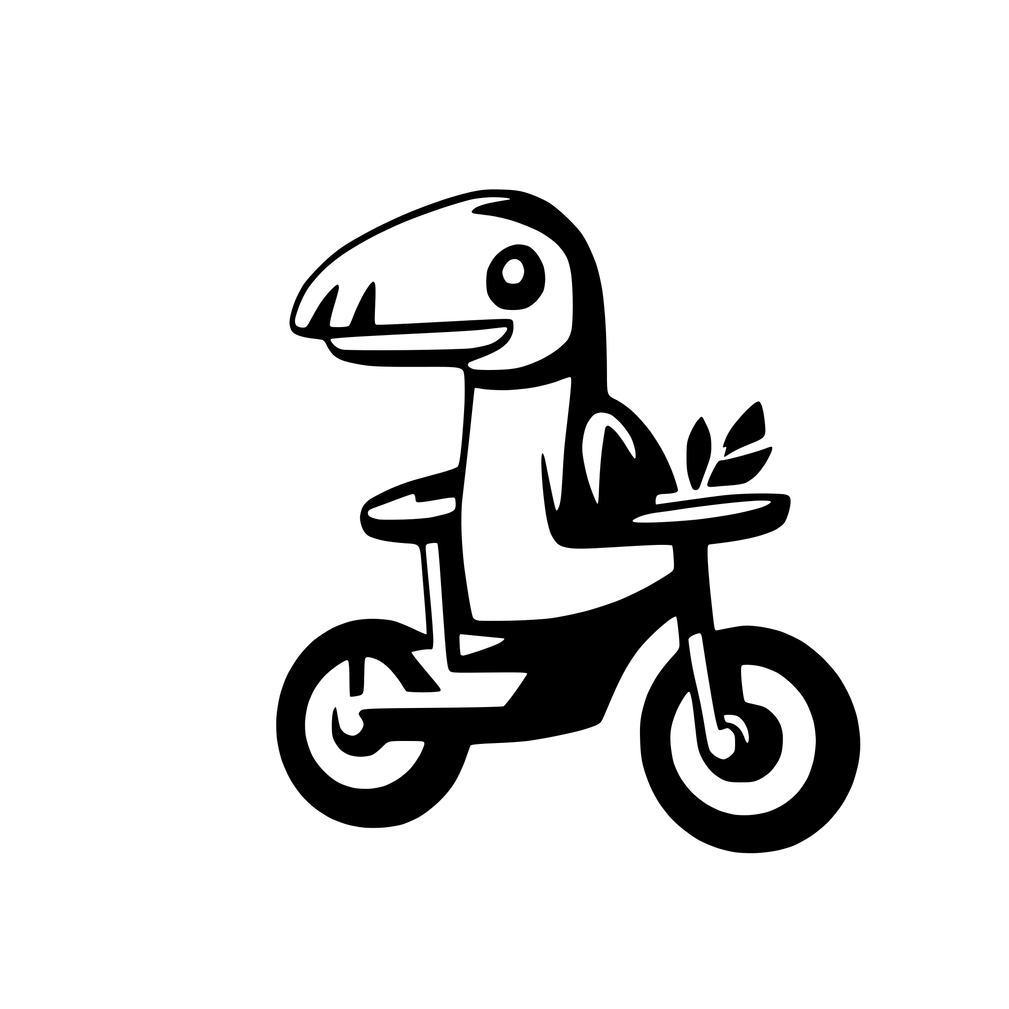 AI-generated SVG of a toucan riding a motorbike