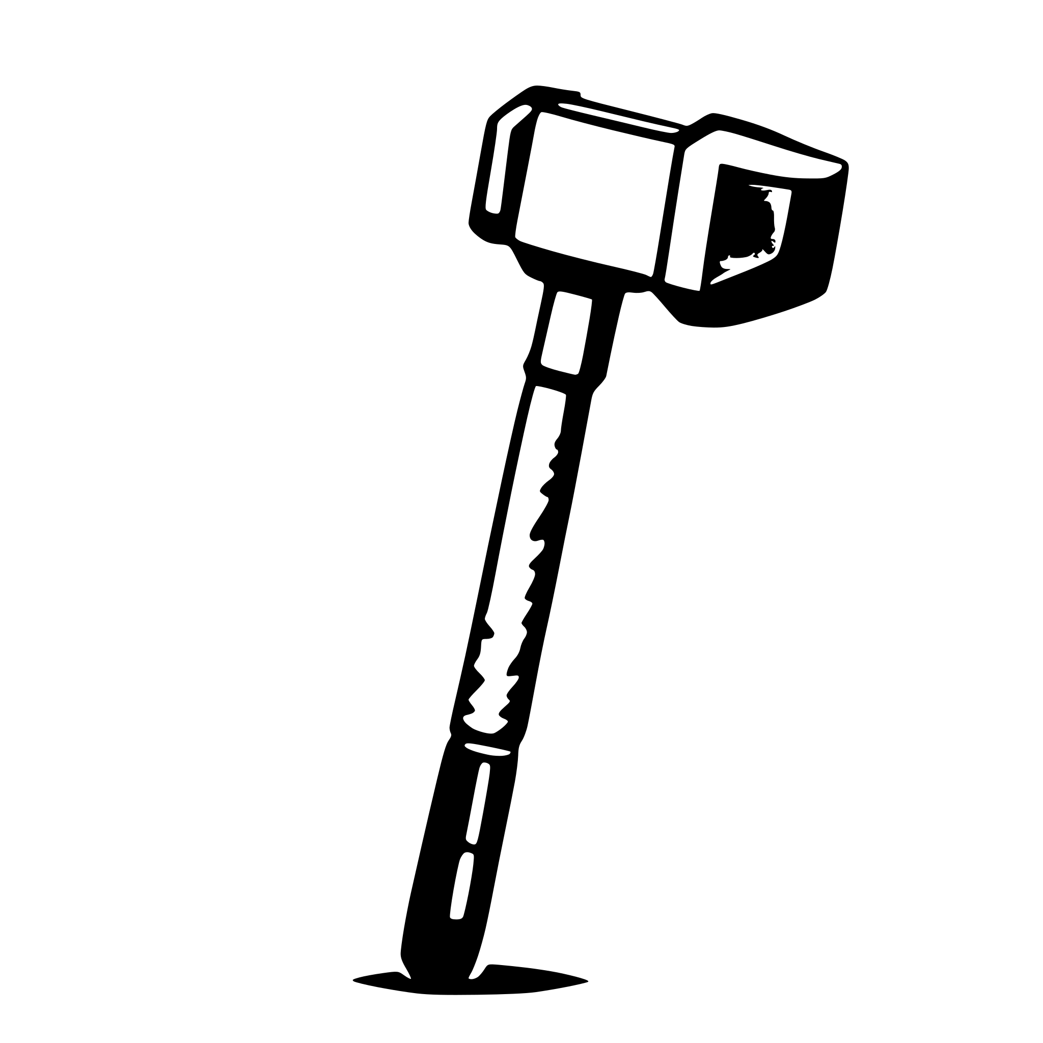 AI-generated SVG of a a modern sledgehammer with a short handle