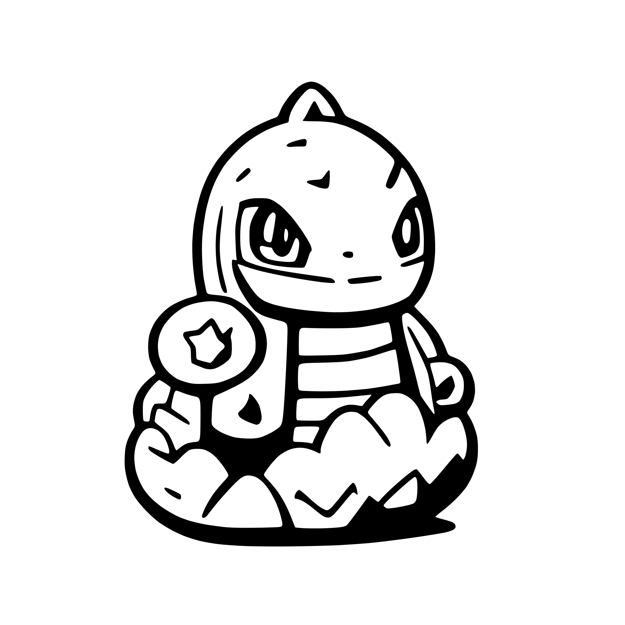 AI-generated SVG of a godzilla, bubble style