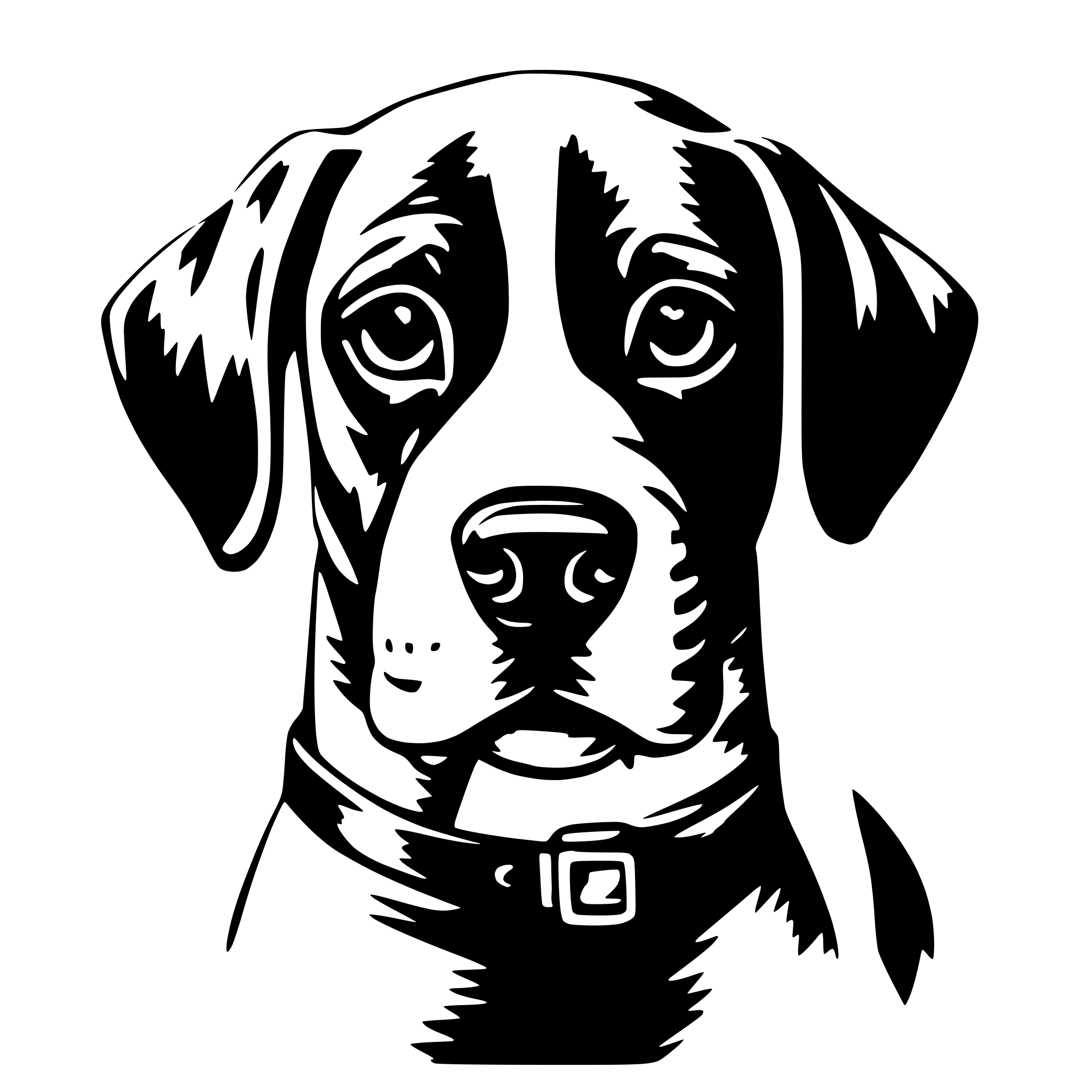 AI-generated SVG of a dog boxer pattern