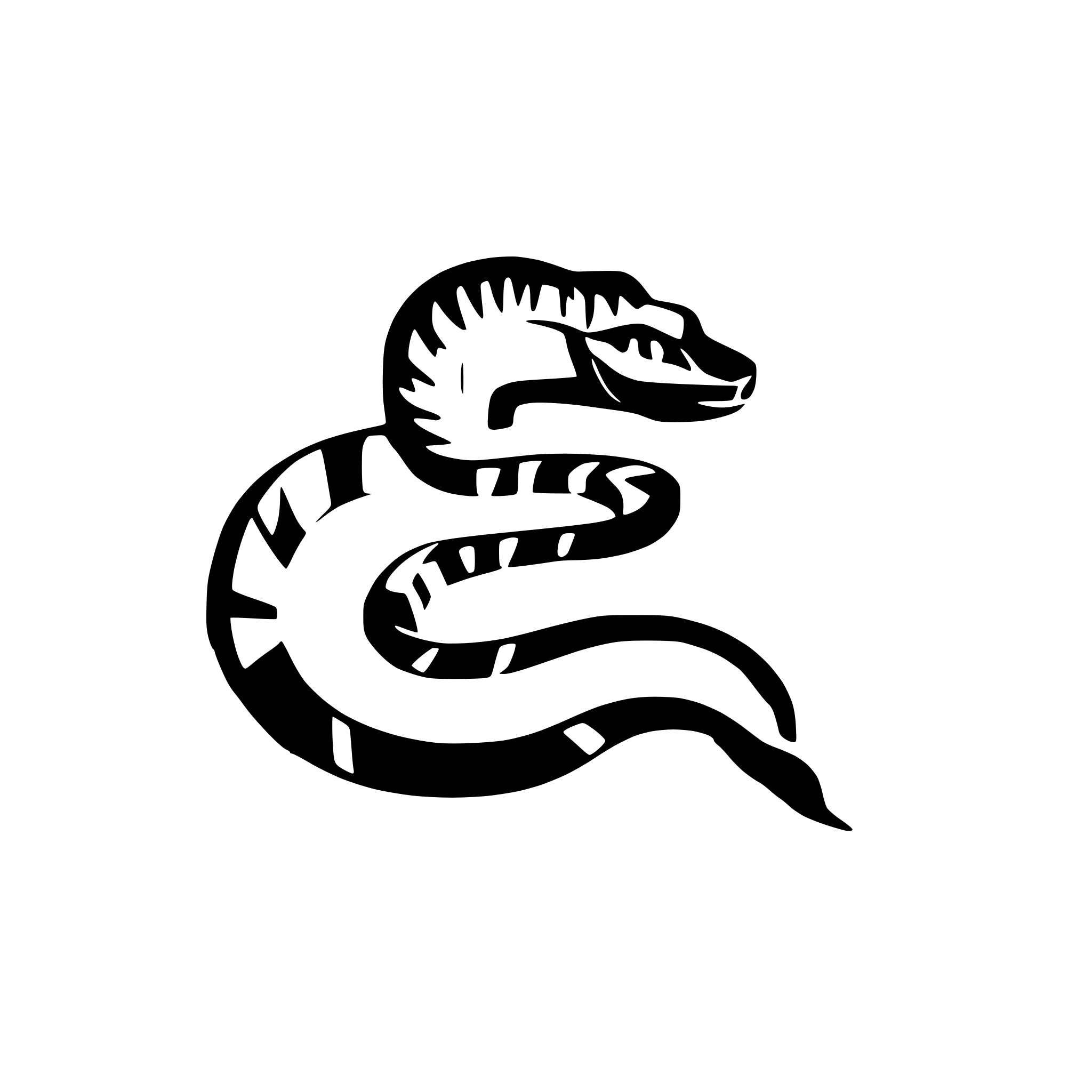 AI-generated SVG of a snake