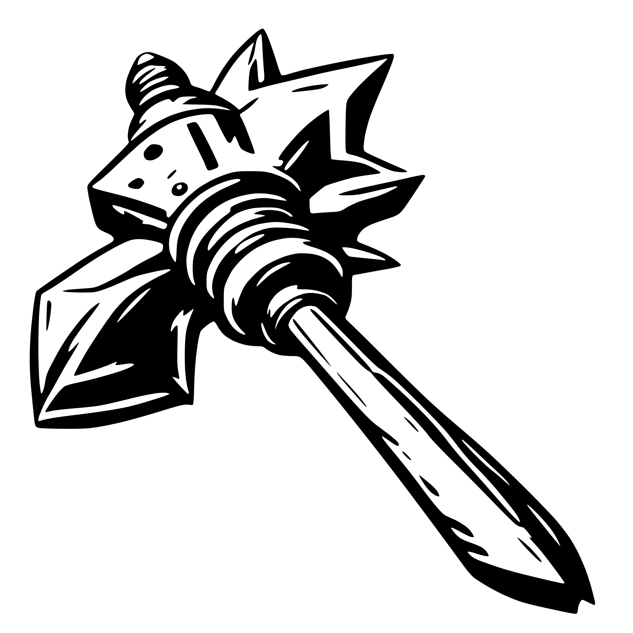 AI-generated SVG of 'A Mace weapon'