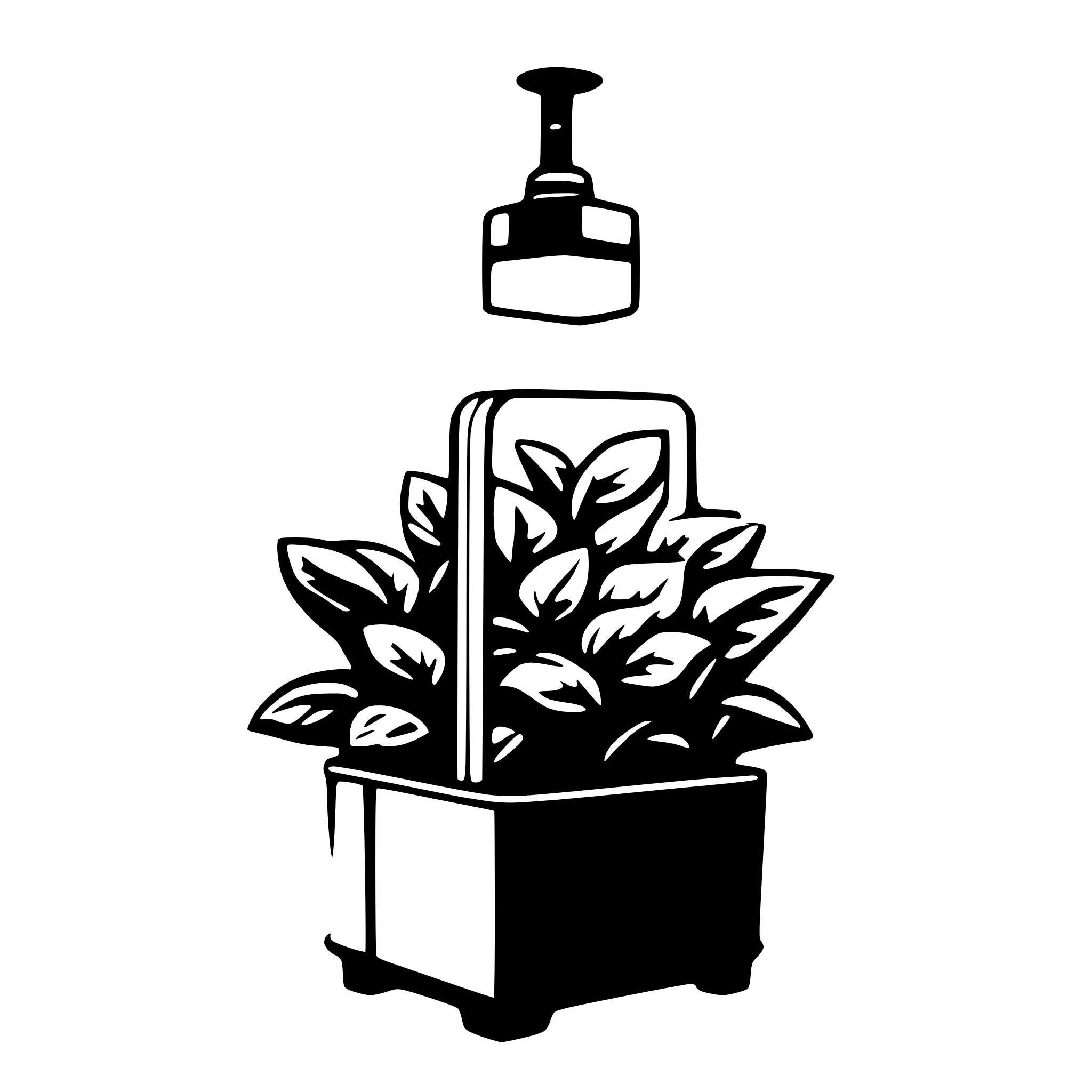 AI-generated SVG of a square grow light