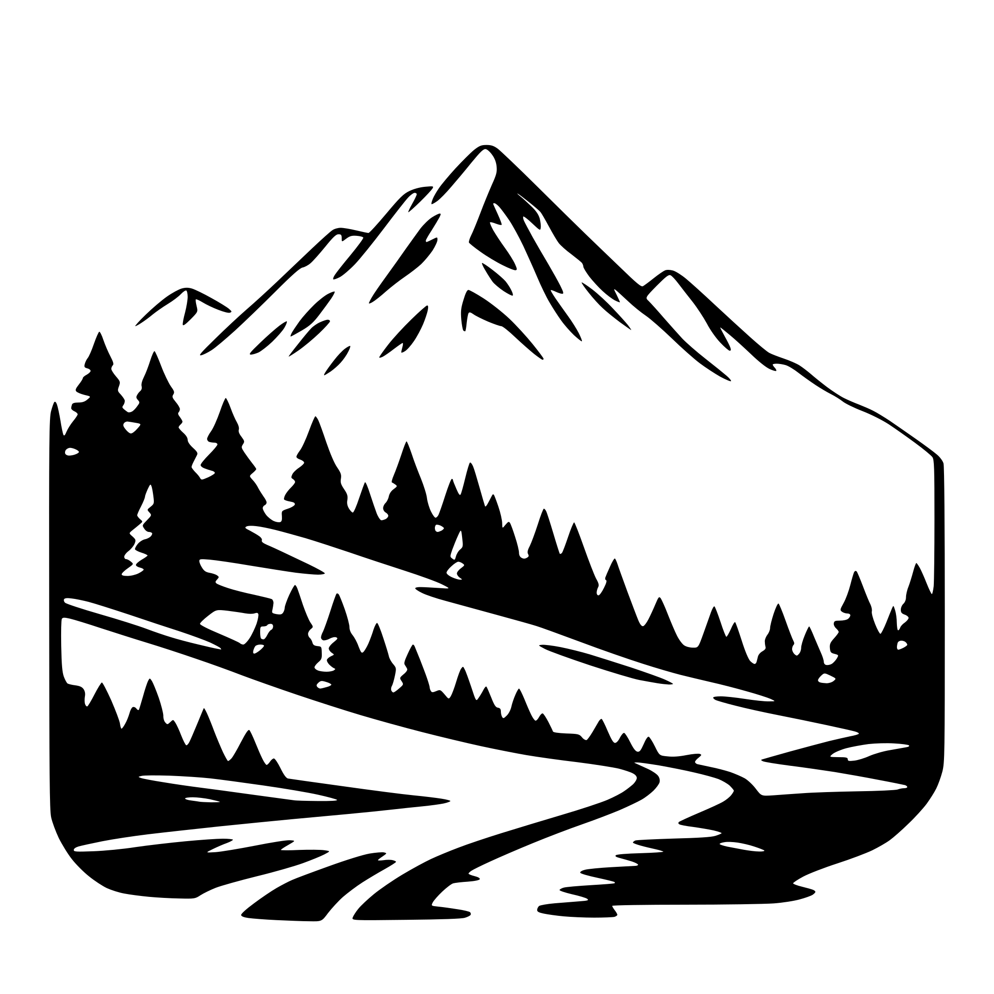 AI-generated SVG of 'mountain peaks'
