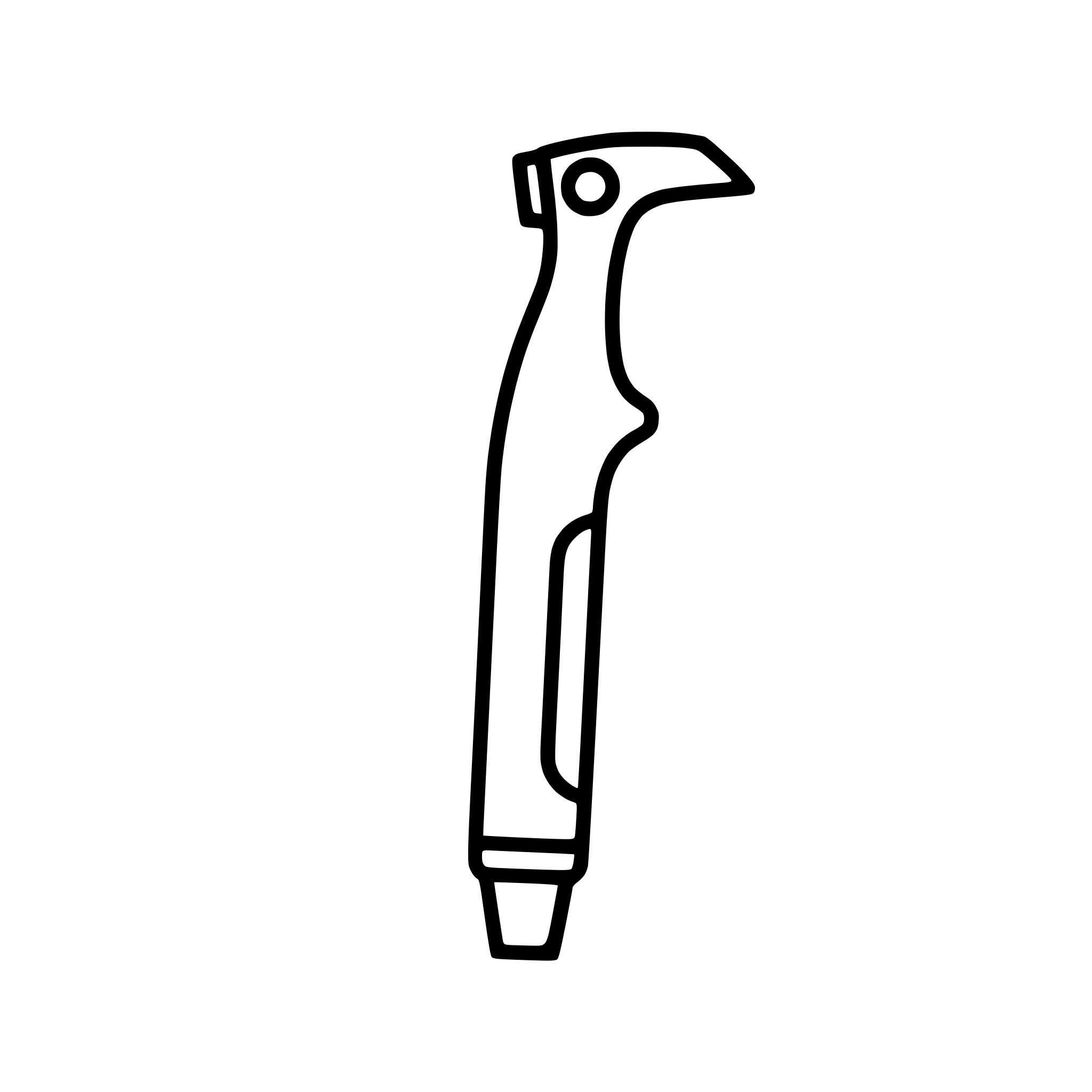 AI-generated SVG of a Layngoscope blade from the side in purple/ indigo gradient