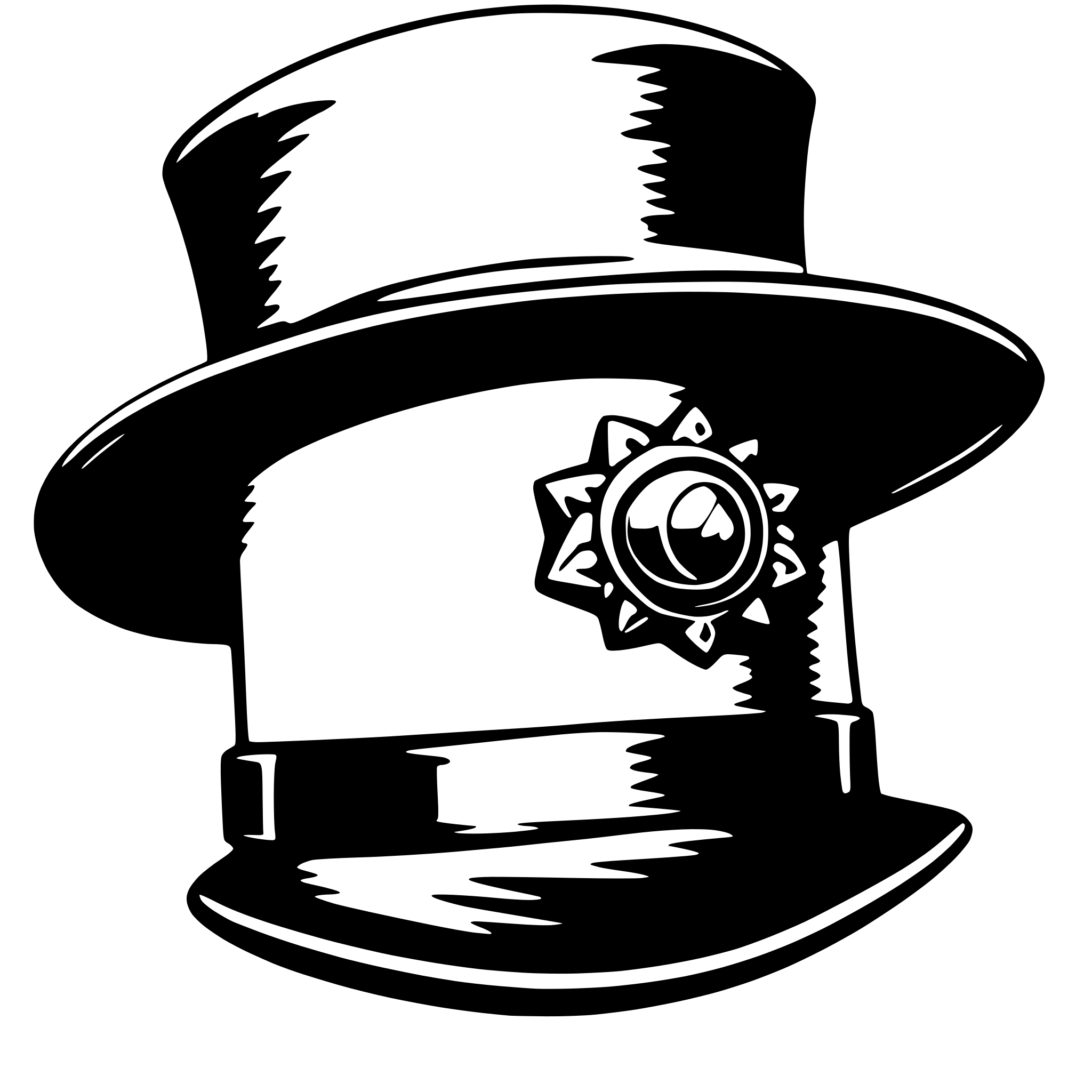 AI-generated SVG of a hat black for inspector