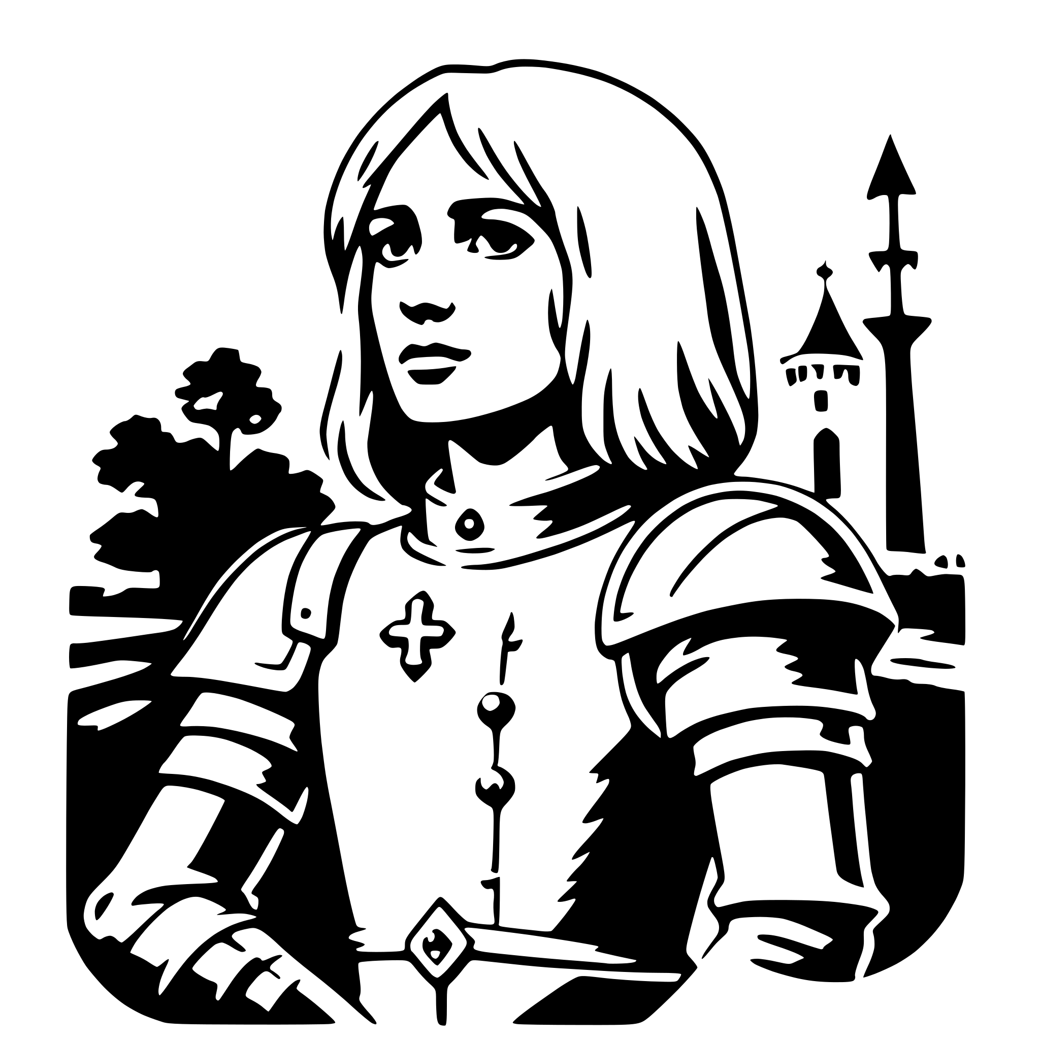 AI-generated SVG of 'joan of arc'