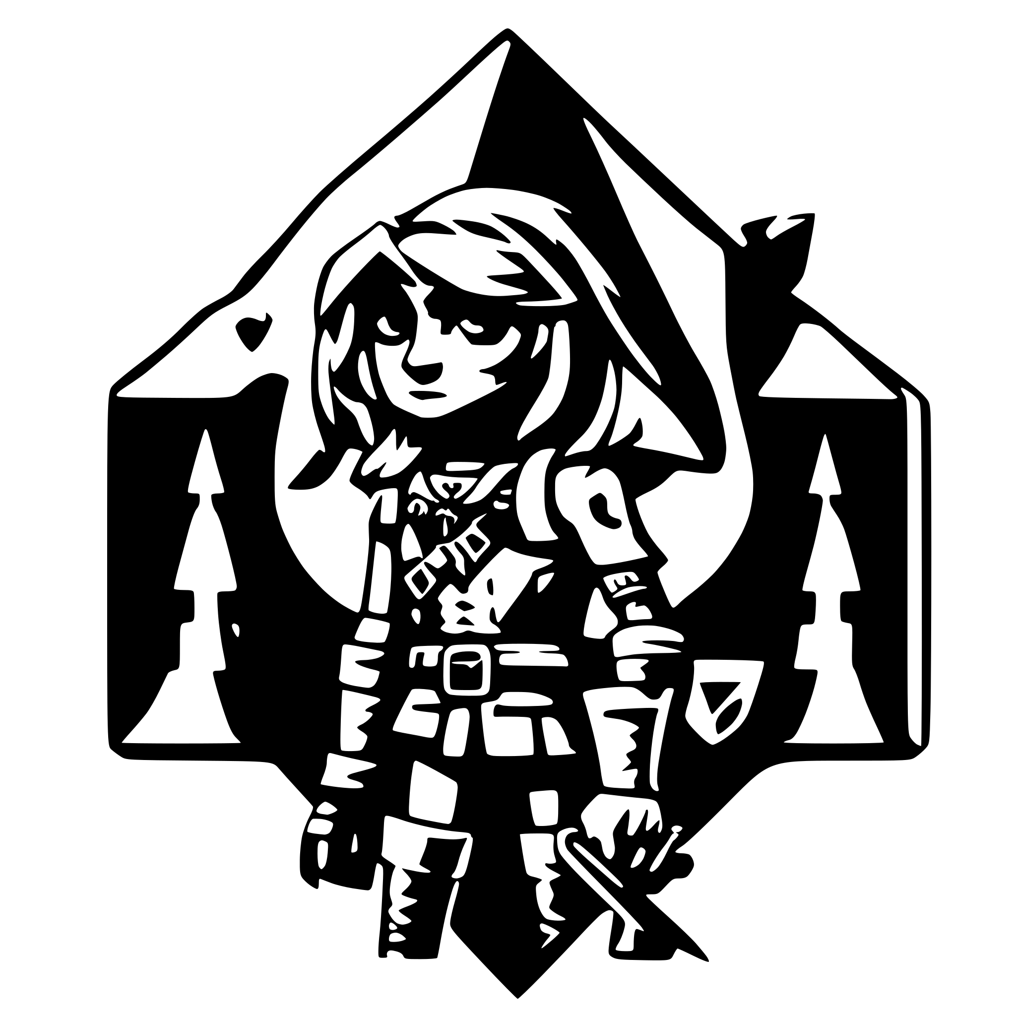 AI-generated SVG of a legend of zelda