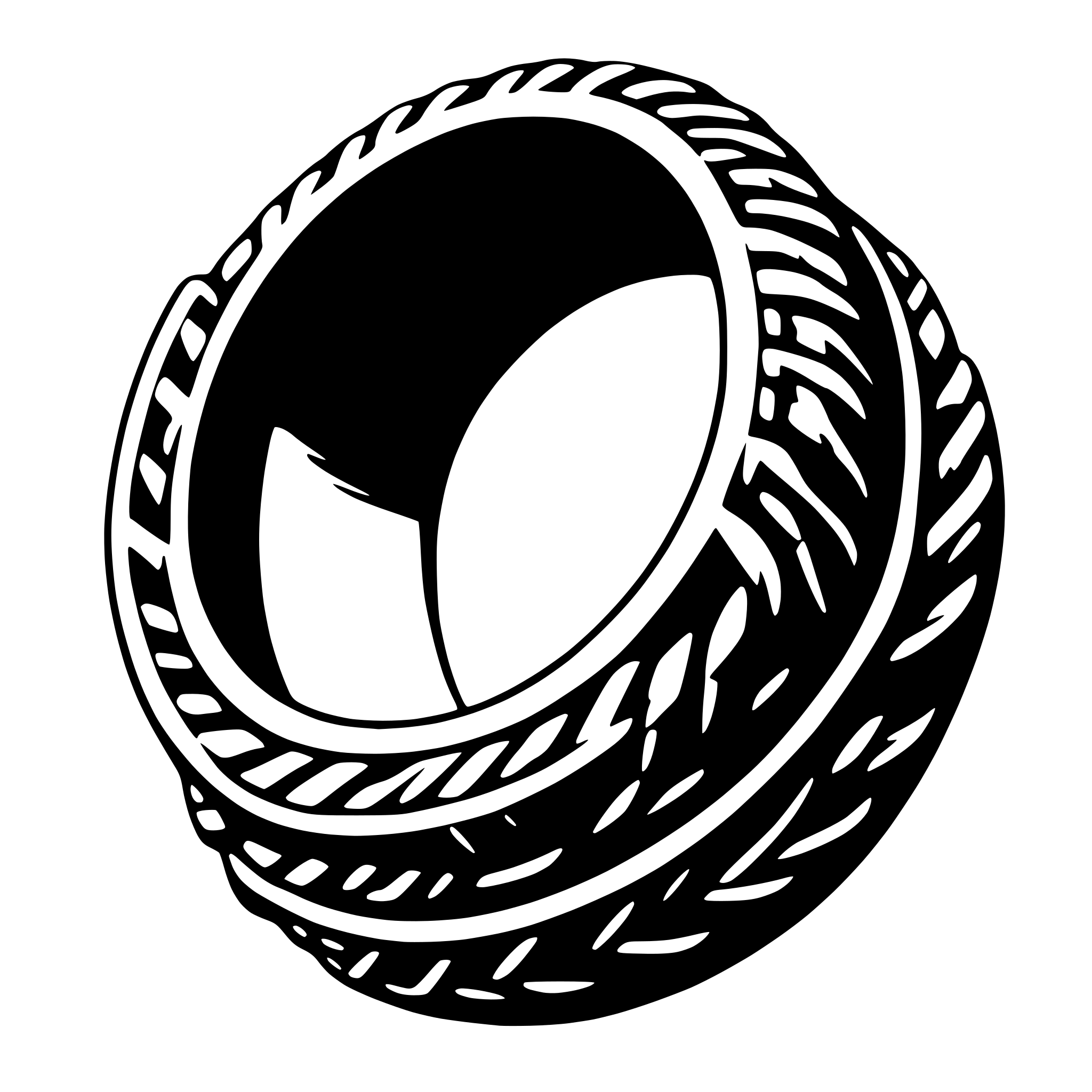 AI-generated SVG of a Create Croatian interlace ring