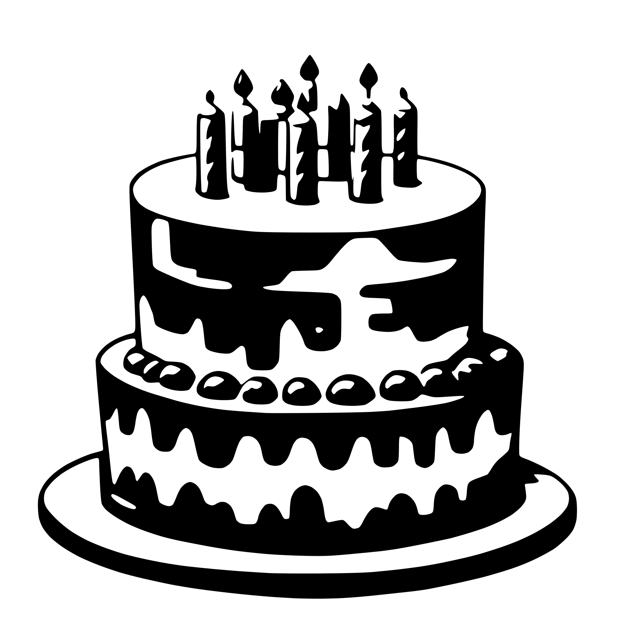 AI-generated SVG of a birthday cake