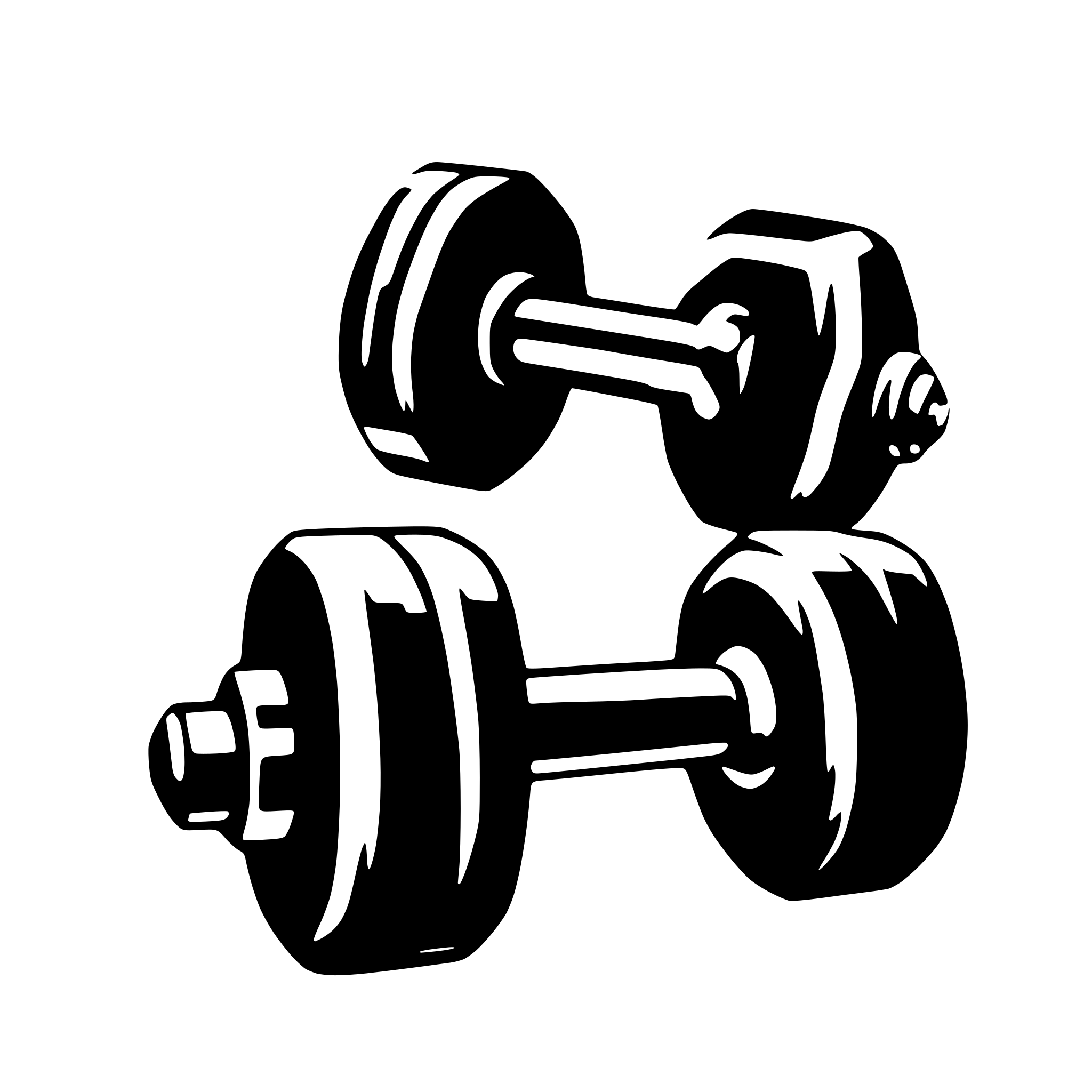 AI-generated SVG of a dumbbell