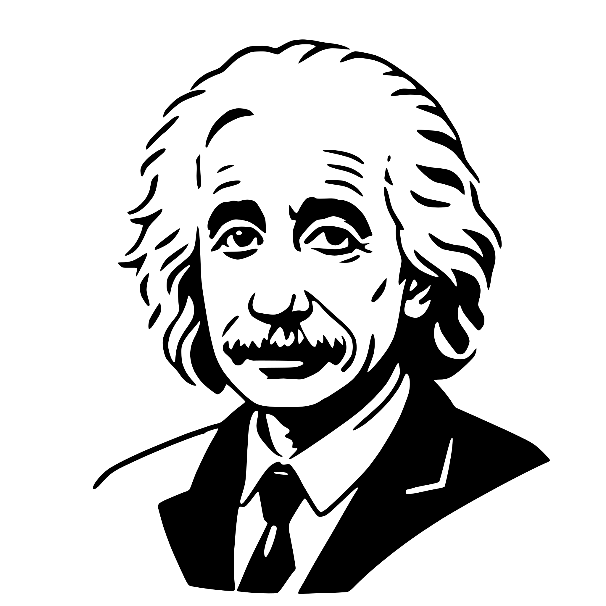 AI-generated SVG of a albert einstein