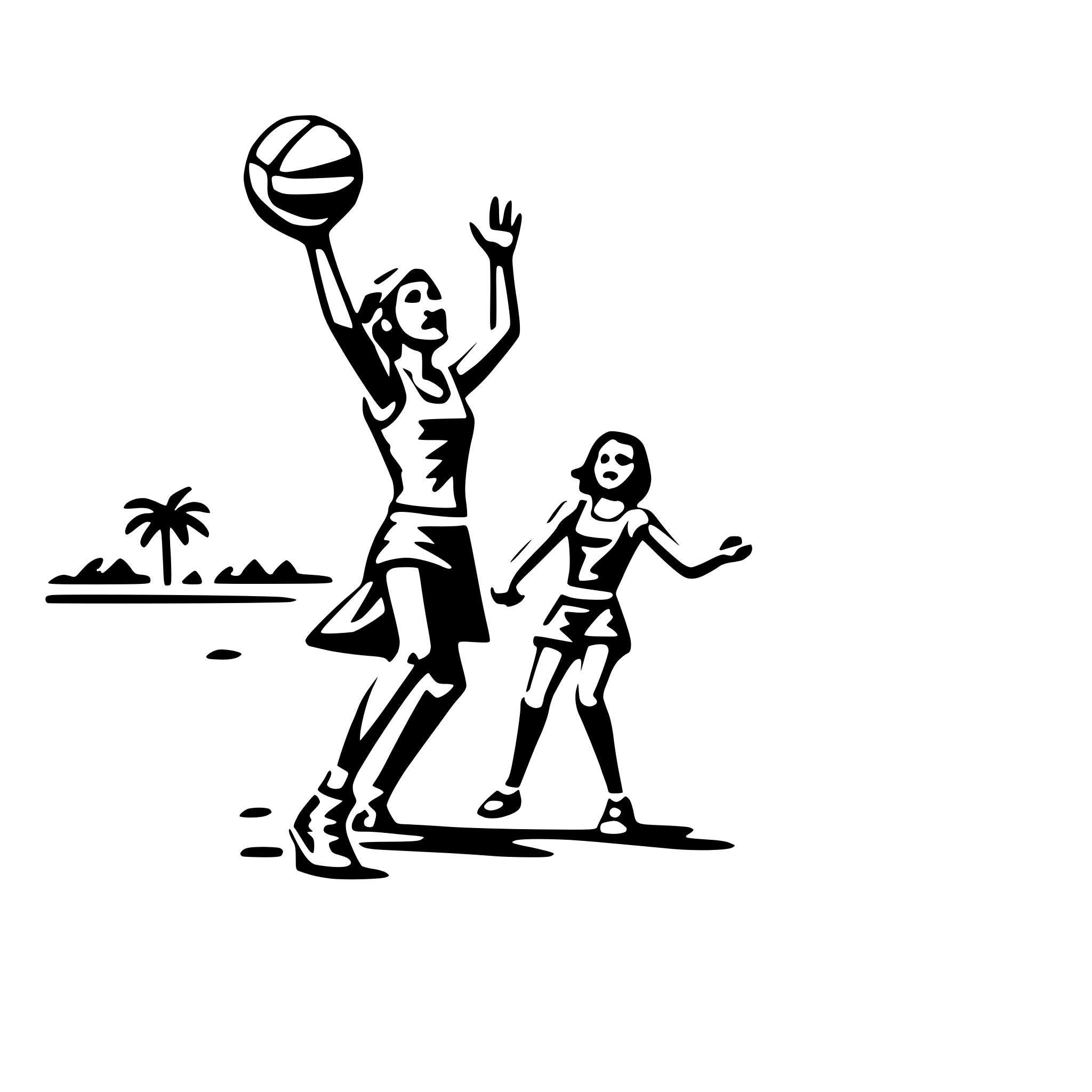 AI-generated SVG of a beach volleyball game