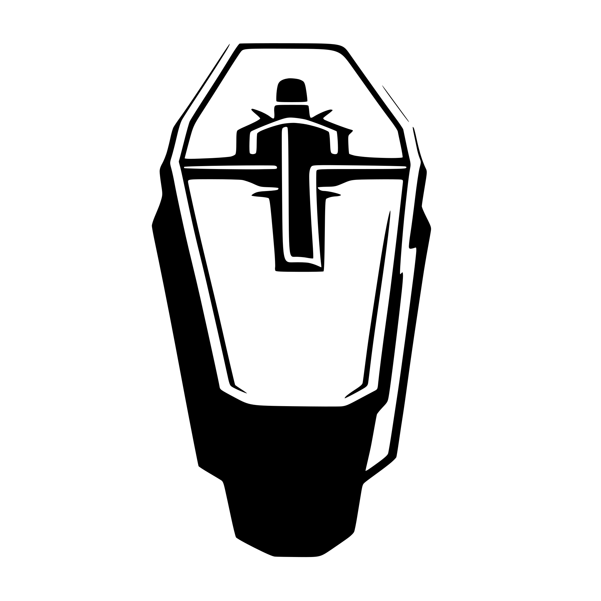 AI-generated SVG of 'coffin top view flat style'
