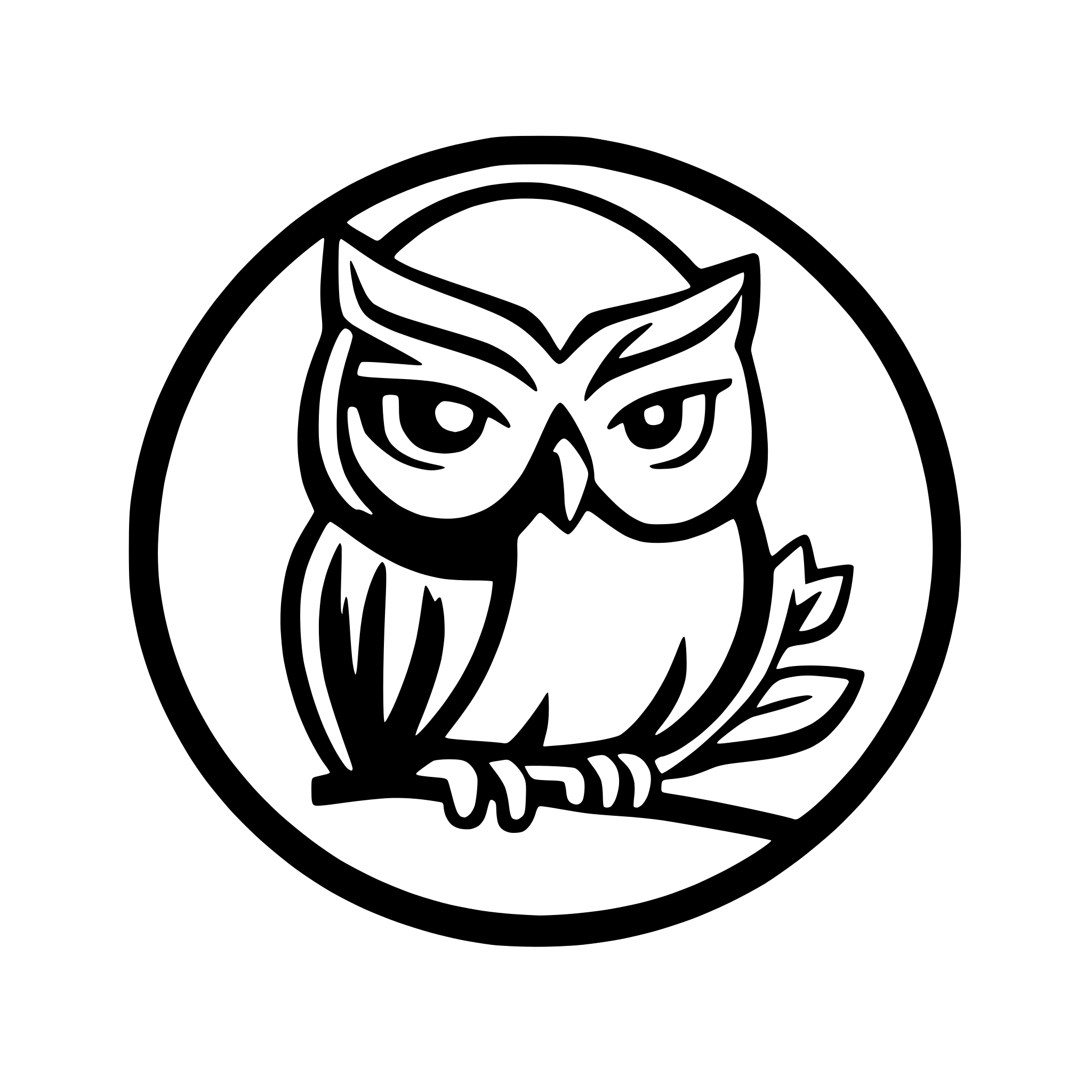 AI-generated SVG of a blindfolded owl