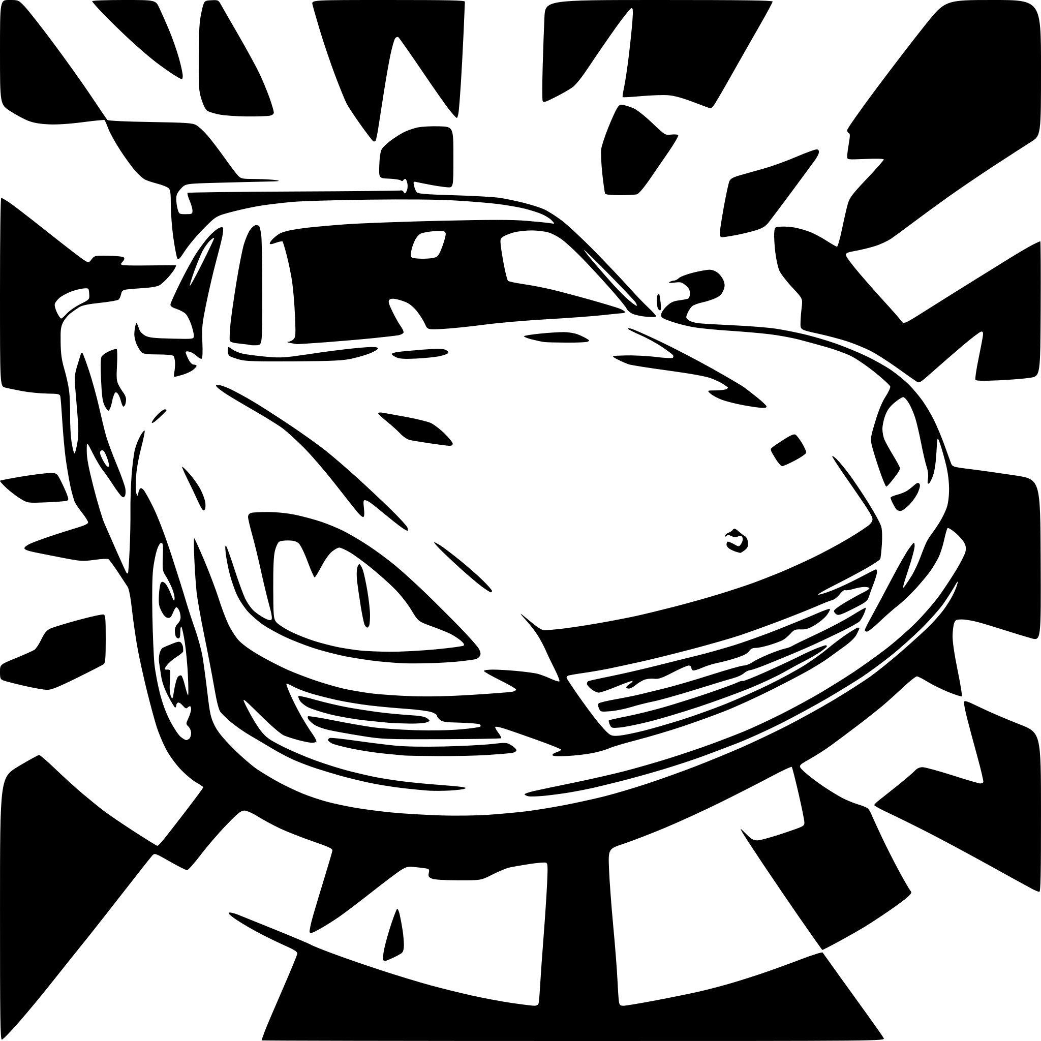 AI-generated SVG of a racecar