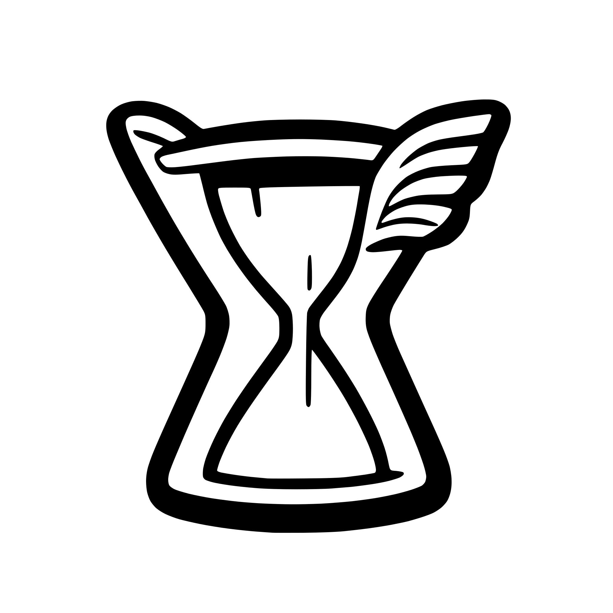 AI-generated SVG of a hourglass with wings