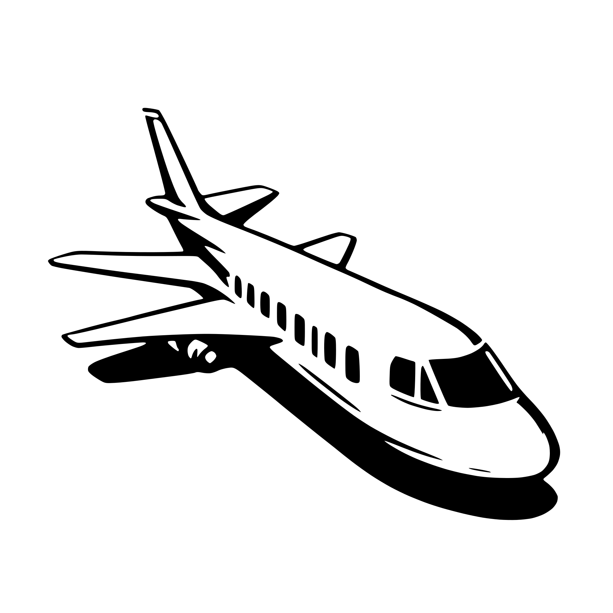 AI-generated SVG of 'an airplane with no wing'