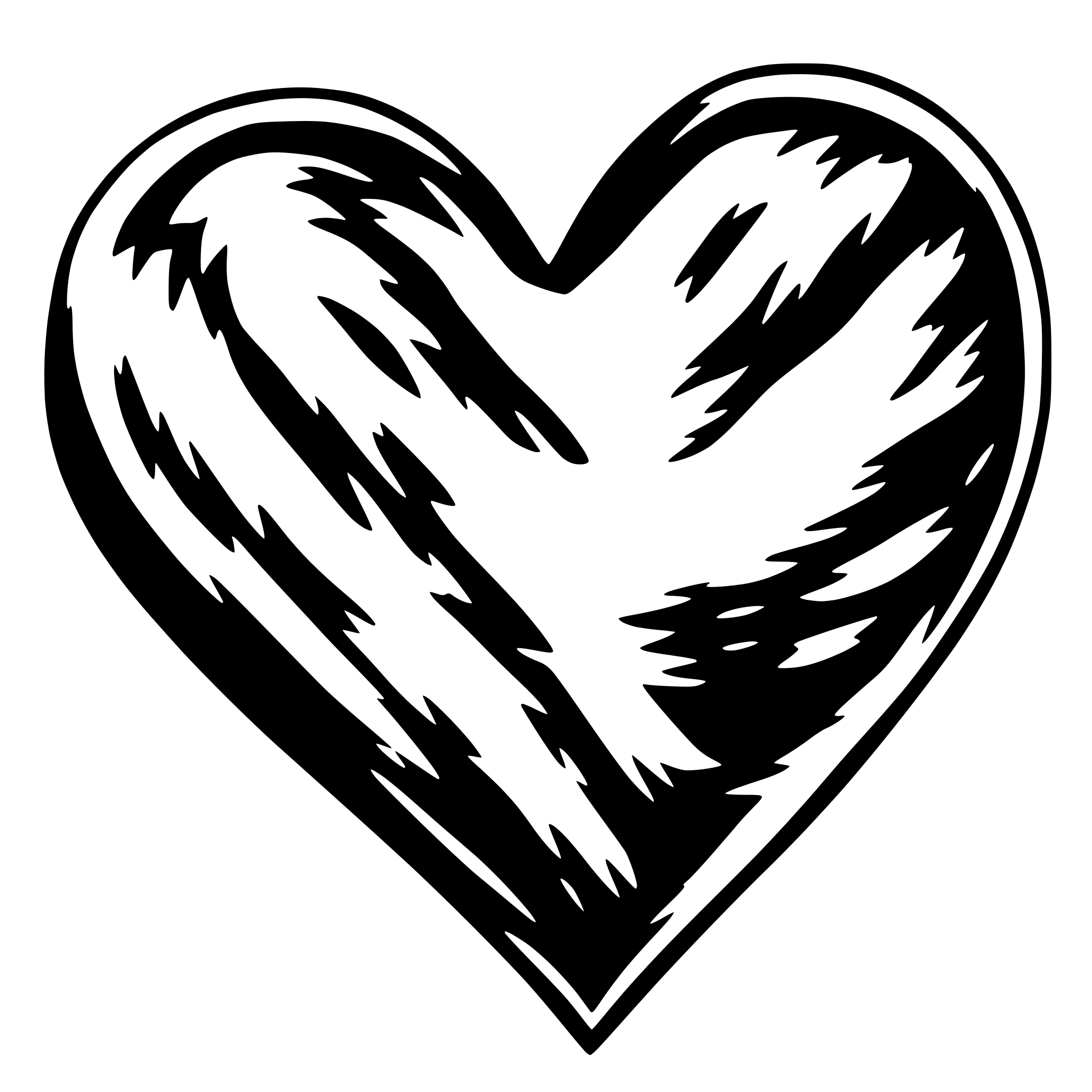 AI-generated SVG of a handrawn heart