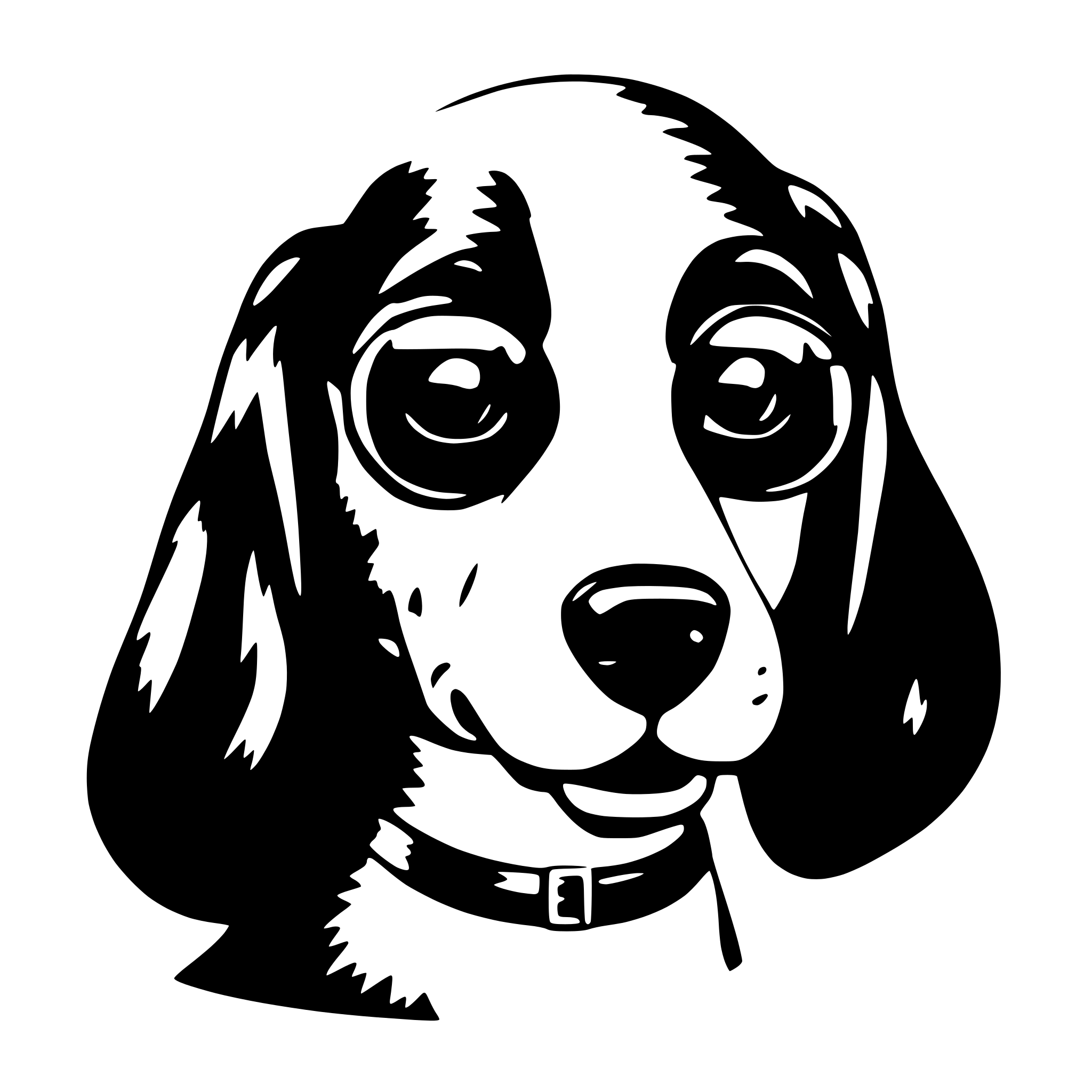 AI-generated SVG of a the cool dog