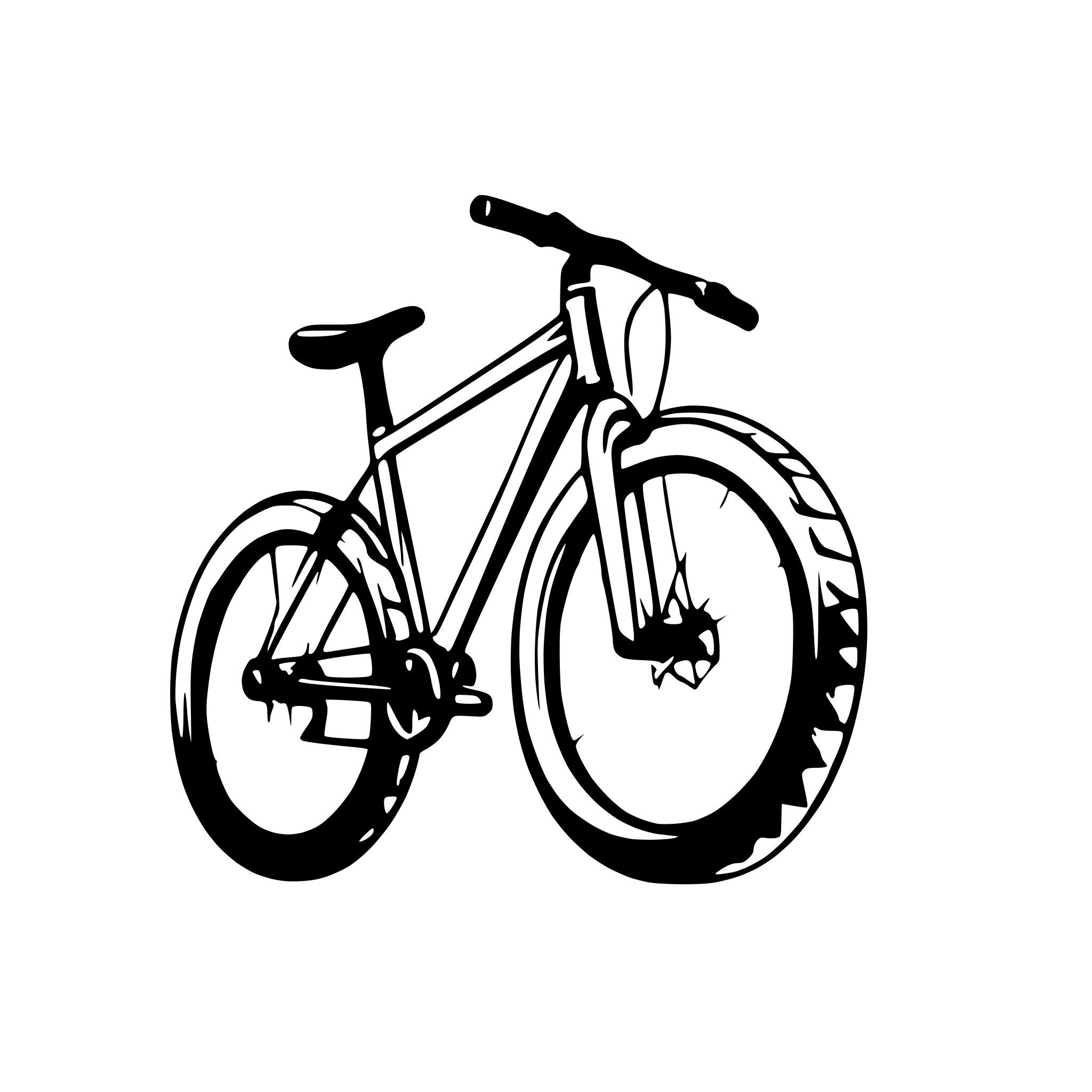 AI-generated SVG of 'mountainbike sideview'