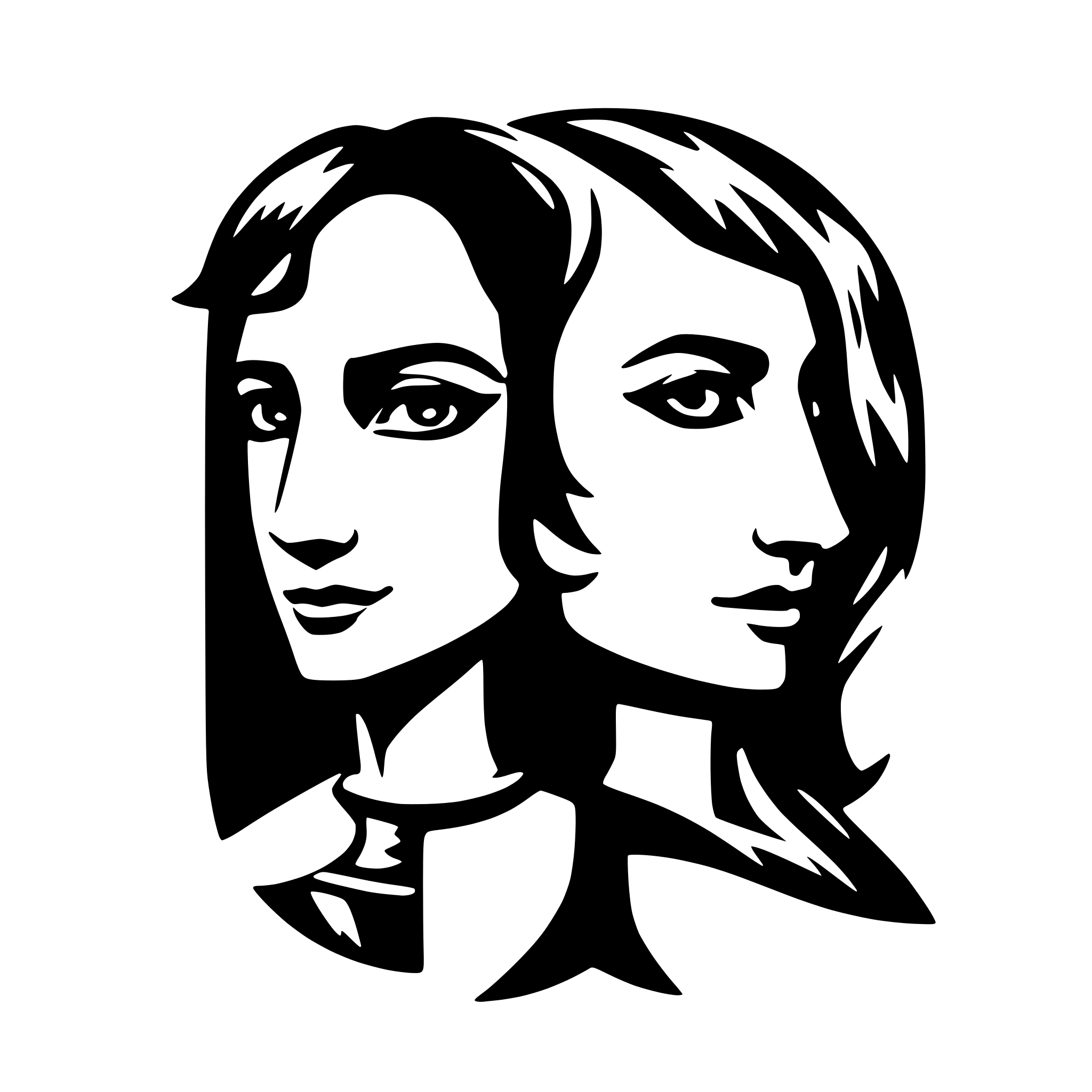 AI-generated SVG of a full black version of gemini logo