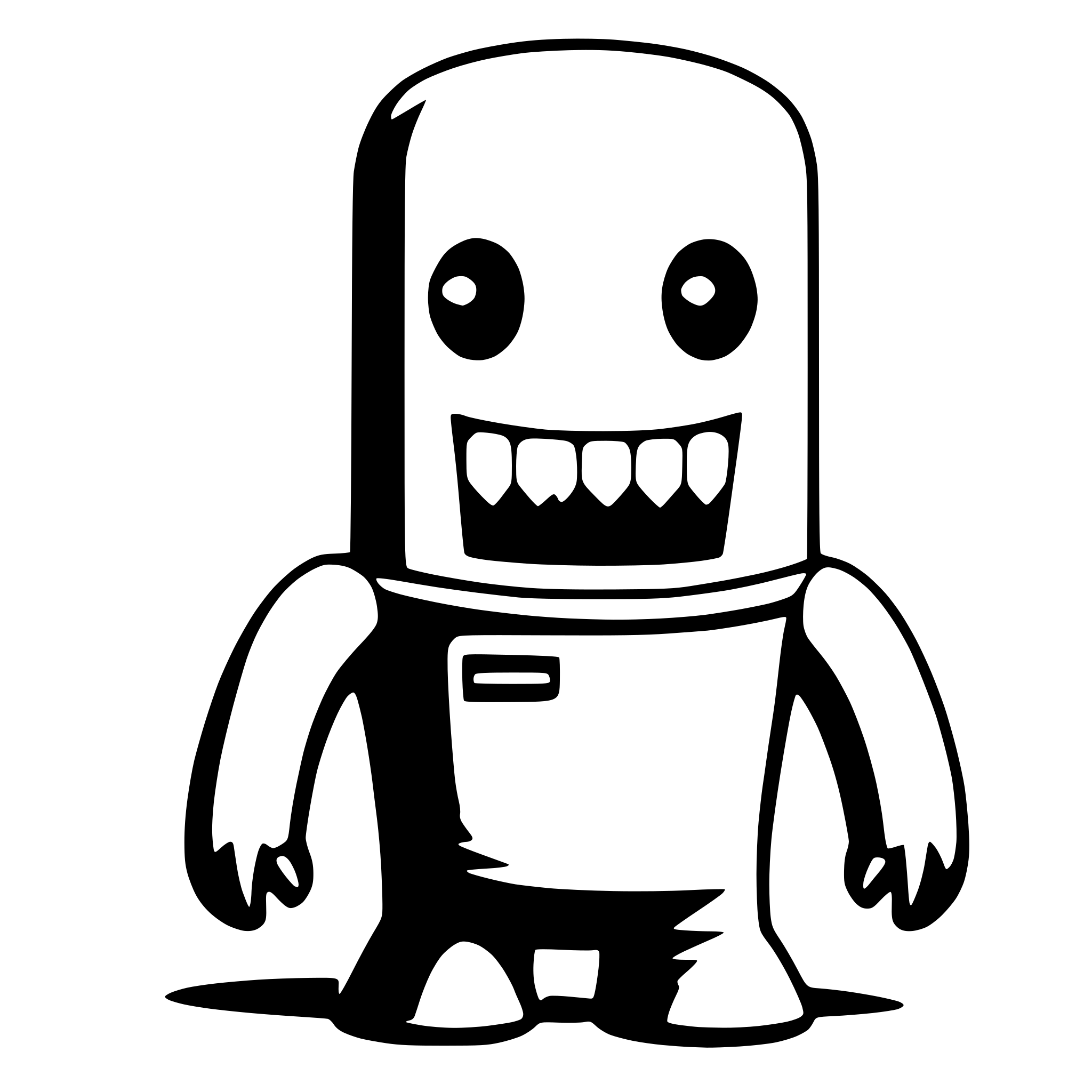 AI-generated SVG of 'Domo kun holding turbo'