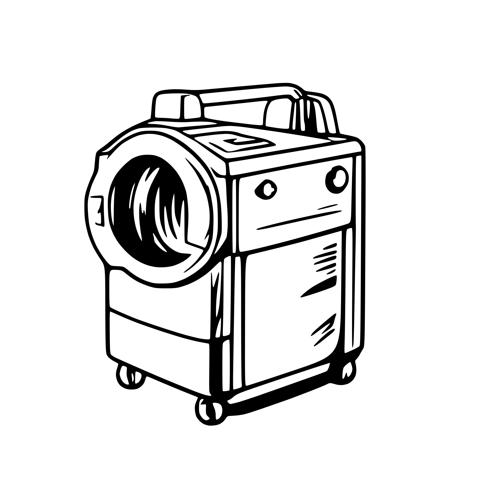 AI-generated SVG of a technical drawing of a  washing mashine