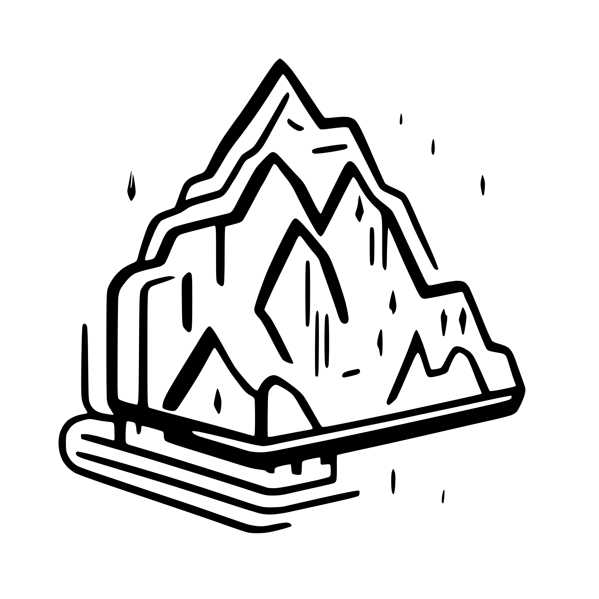 AI-generated SVG of a a mountain made out of electronic circuit lines with hints of blockchain and ai