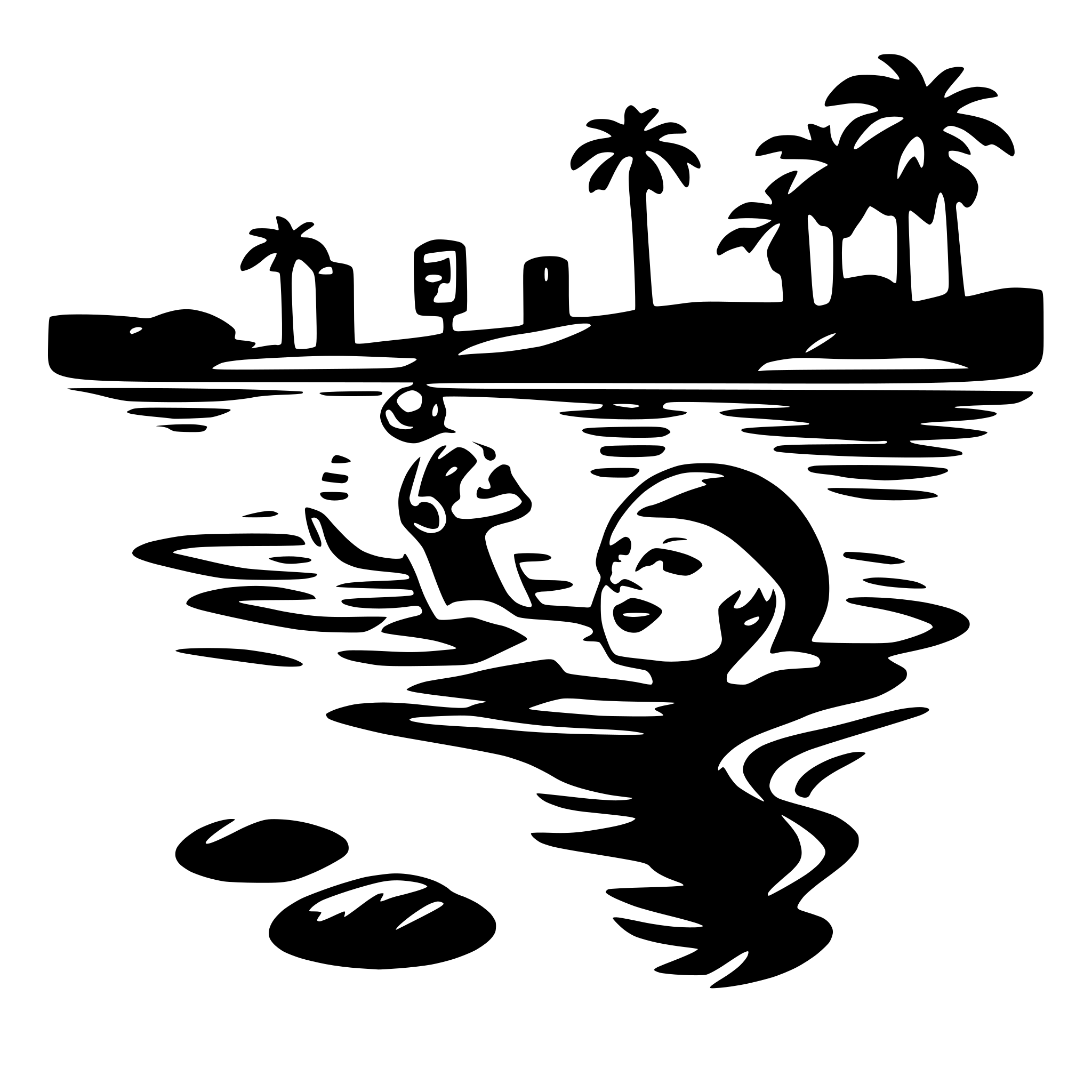 AI-generated SVG of 'swim'