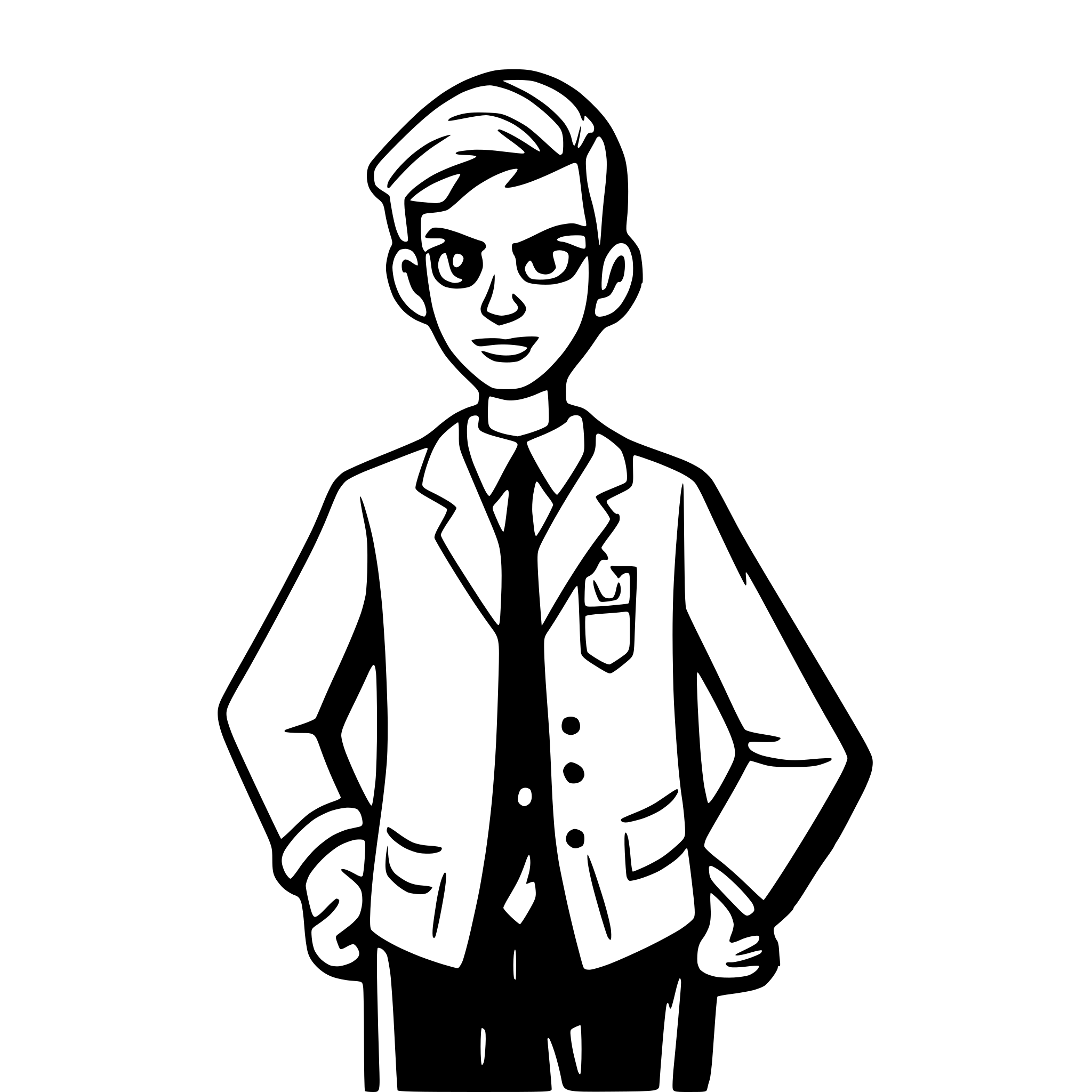 AI-generated SVG of a a surreal man, inspire by 'The Wall' animation