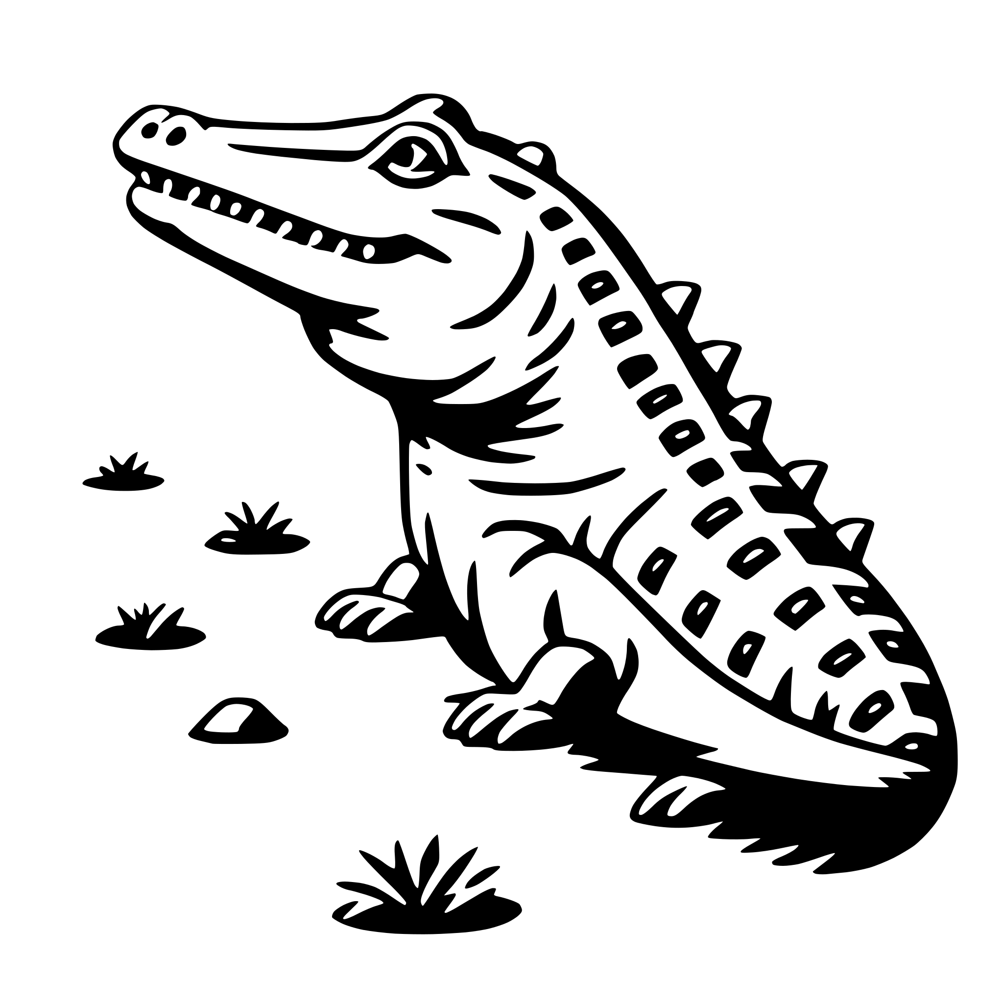 AI-generated SVG of a alligator