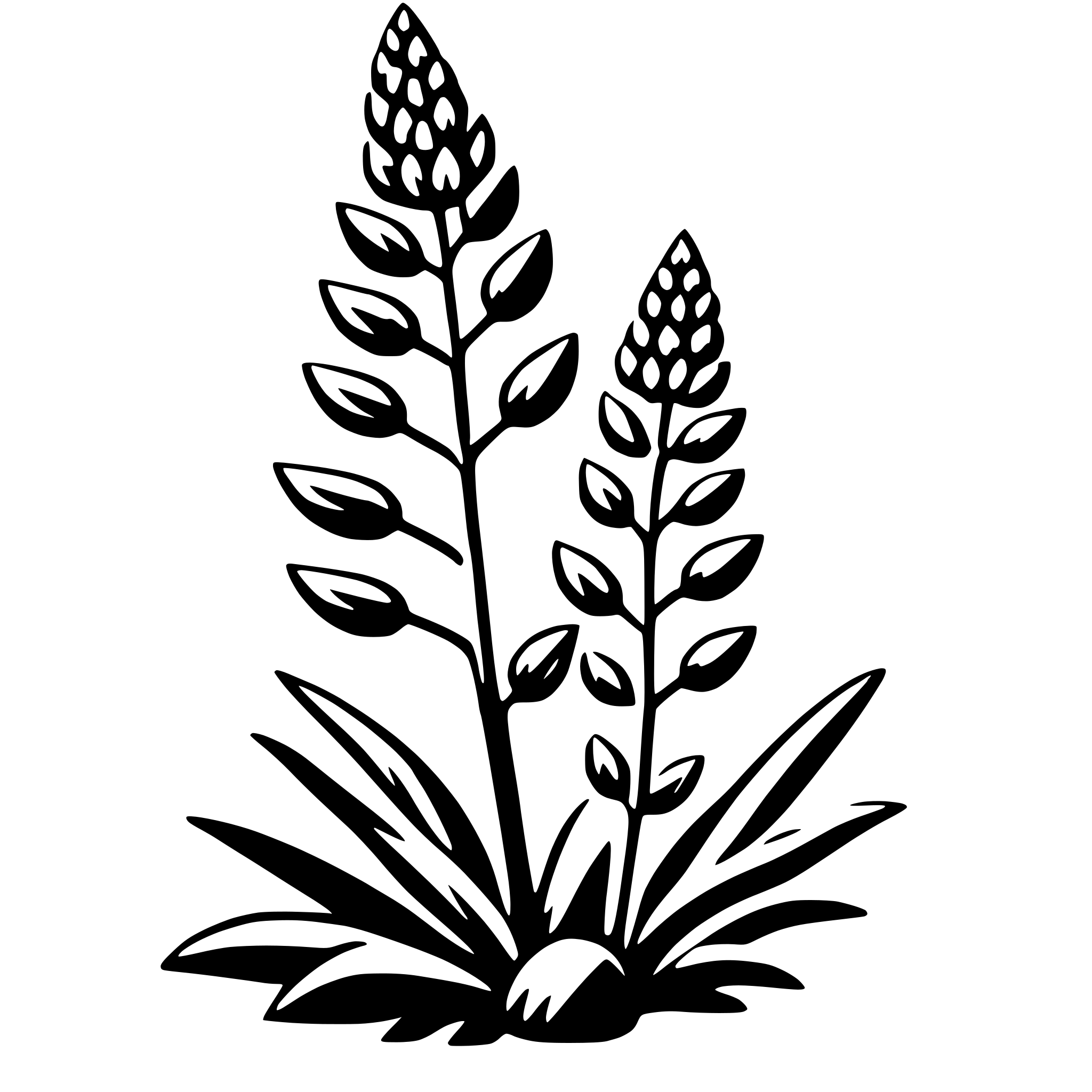 AI-generated SVG of 'lupine'