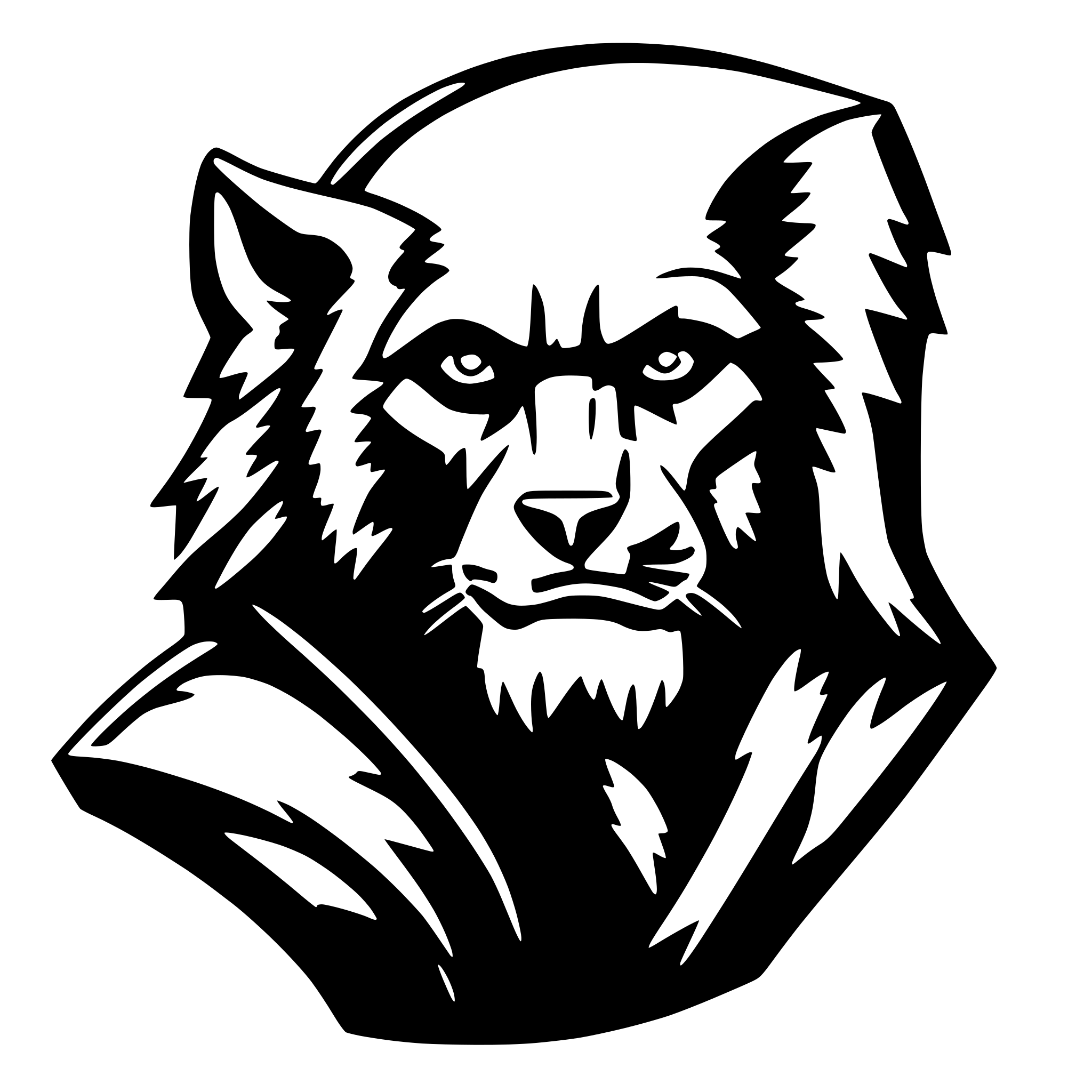 AI-generated SVG of a angular wolverine