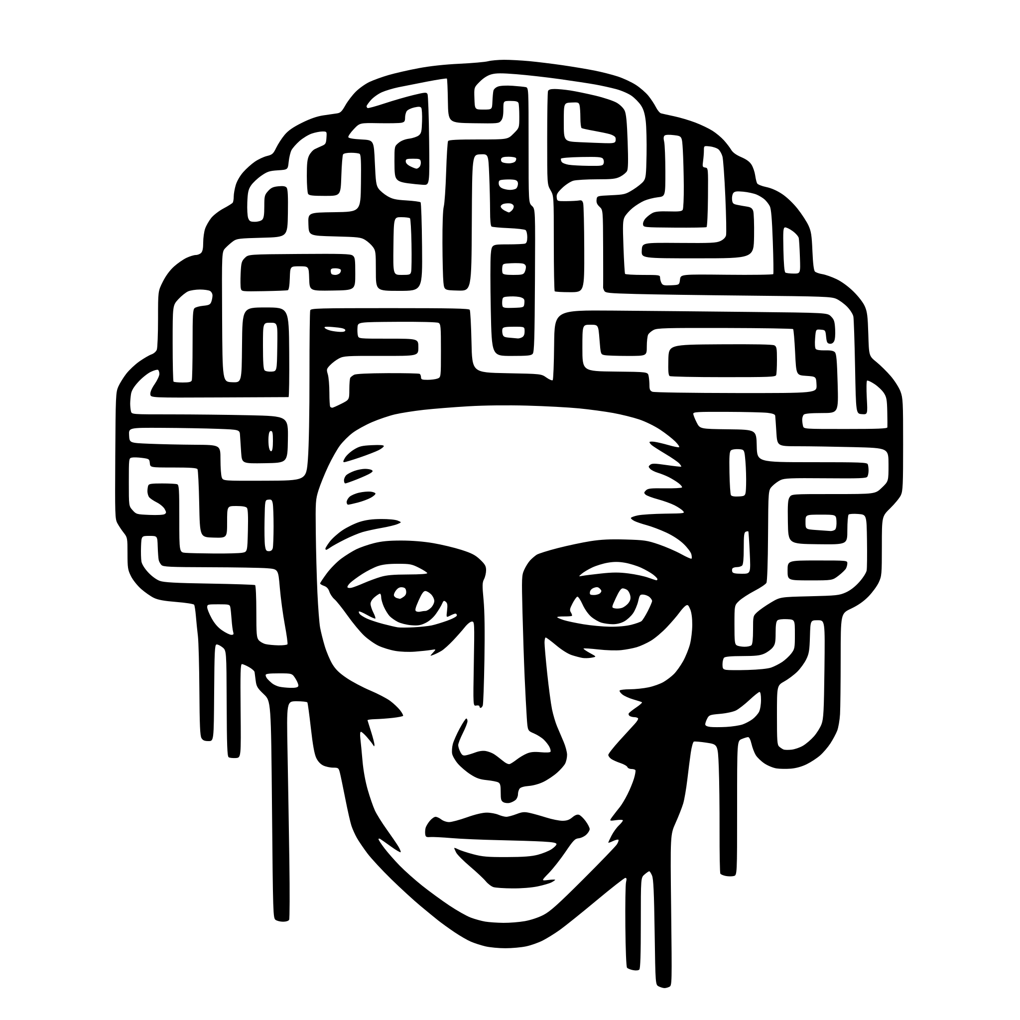 AI-generated SVG of a a circuit brain