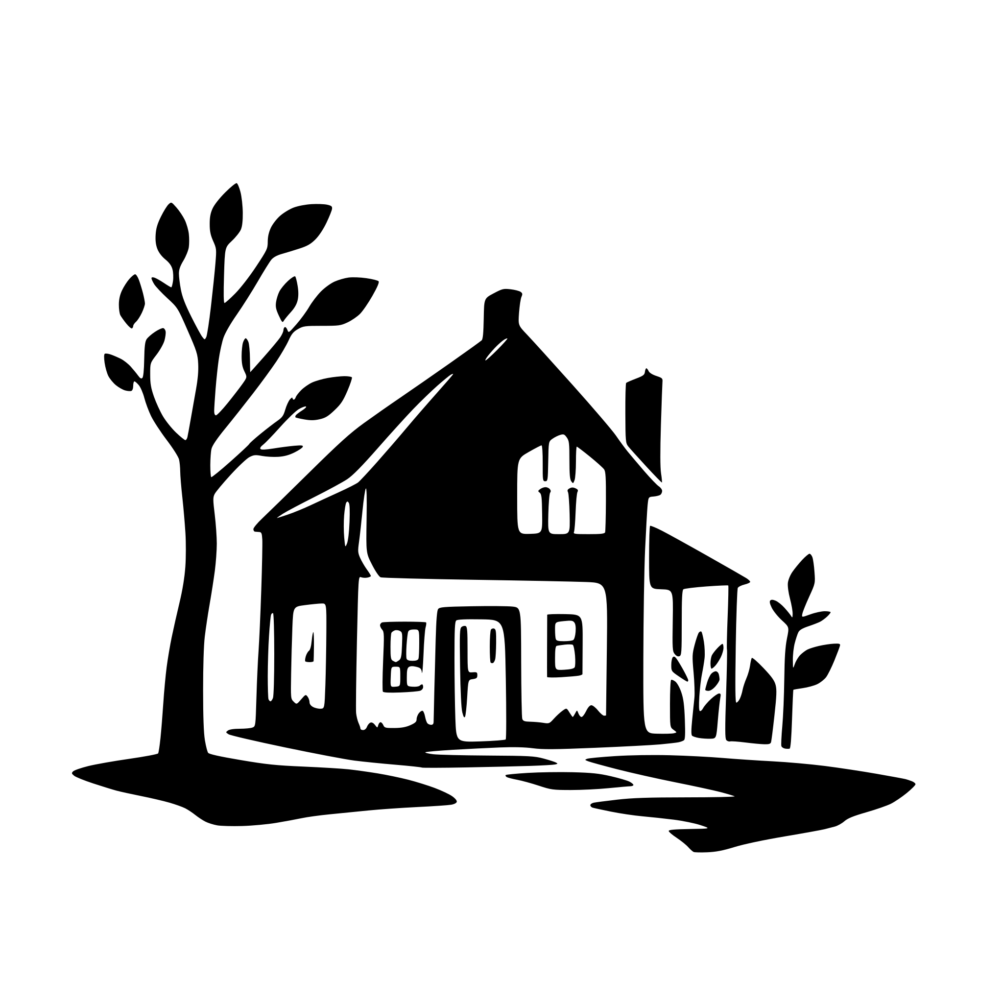 AI-generated SVG of a rustic country cottage