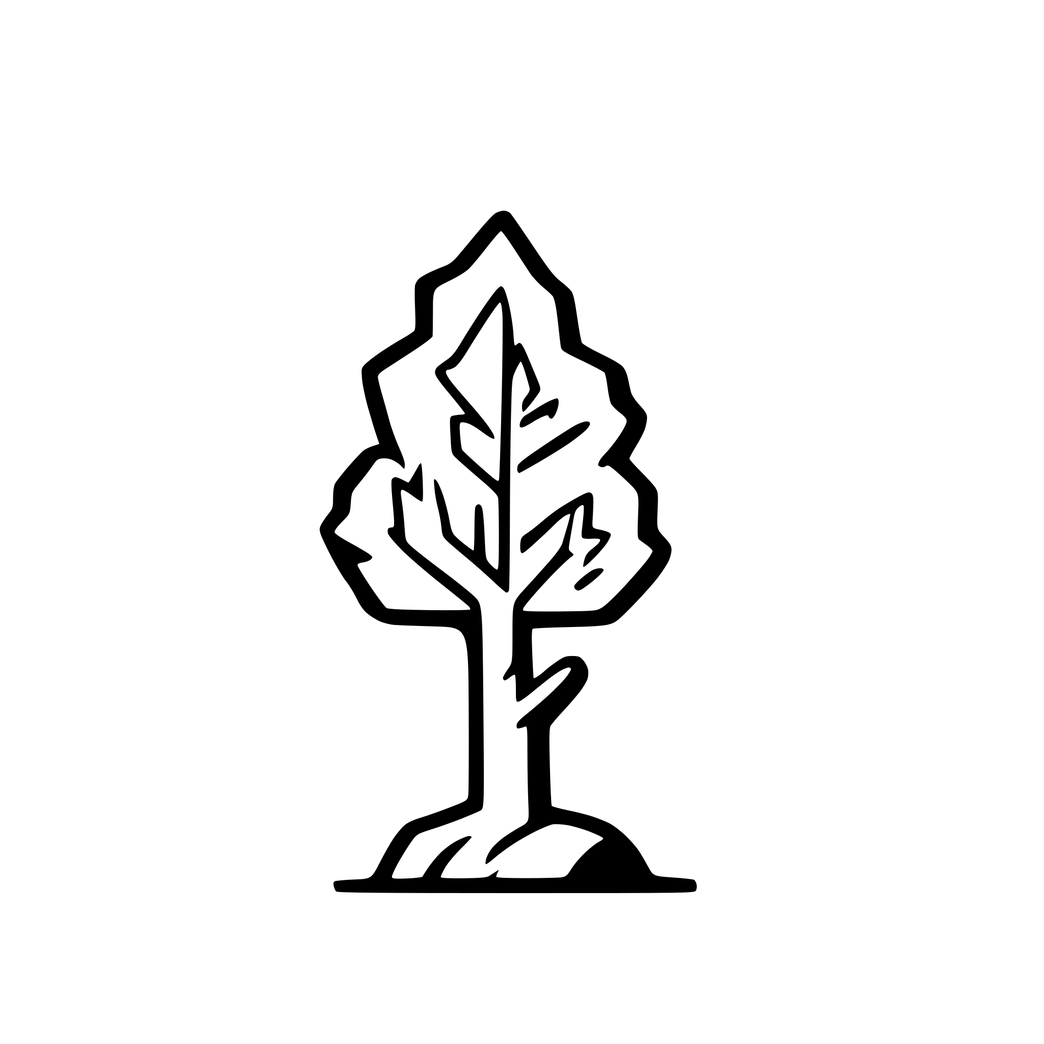 AI-generated SVG of a tree and lightning bolt