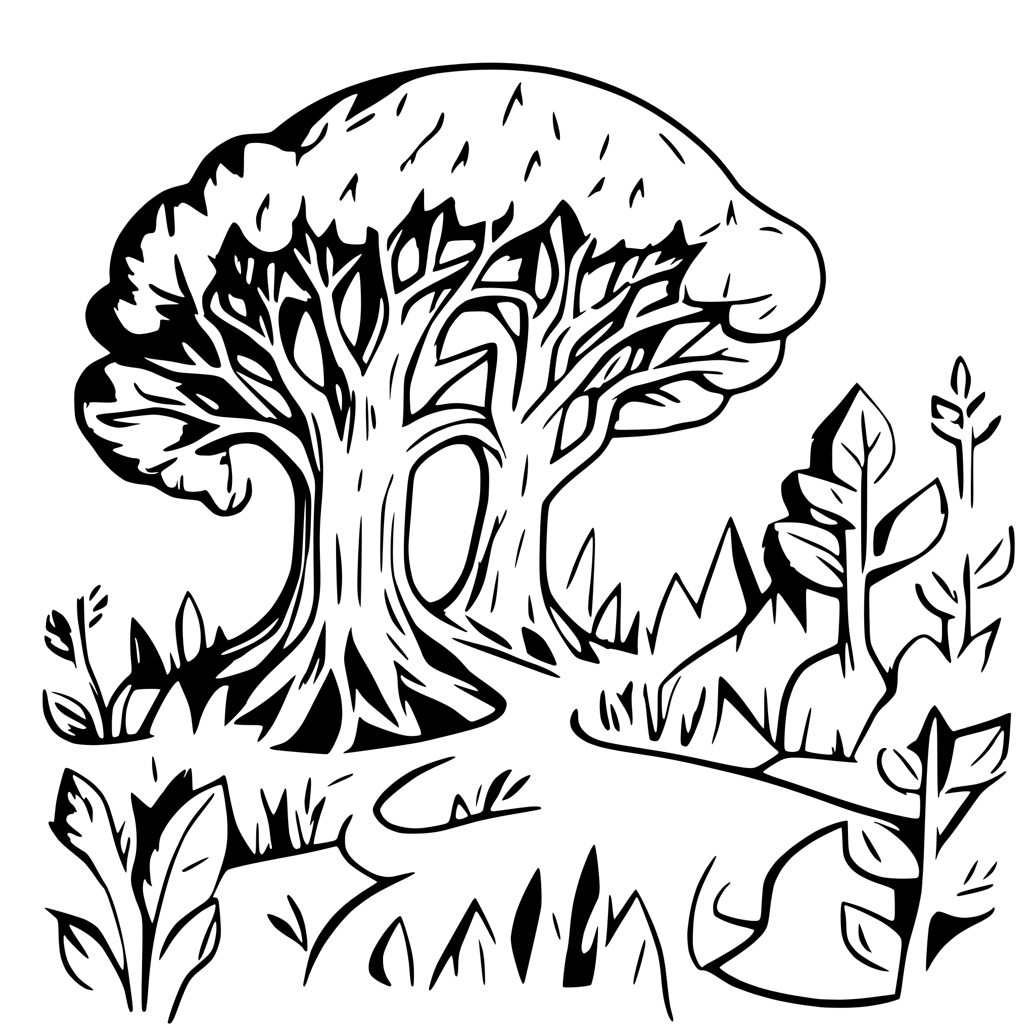 AI-generated SVG of a A simple ancient kingdom, with a forest backdrop AI-generated SVG of a A simple ancient kingdom, with a forest backdrop
