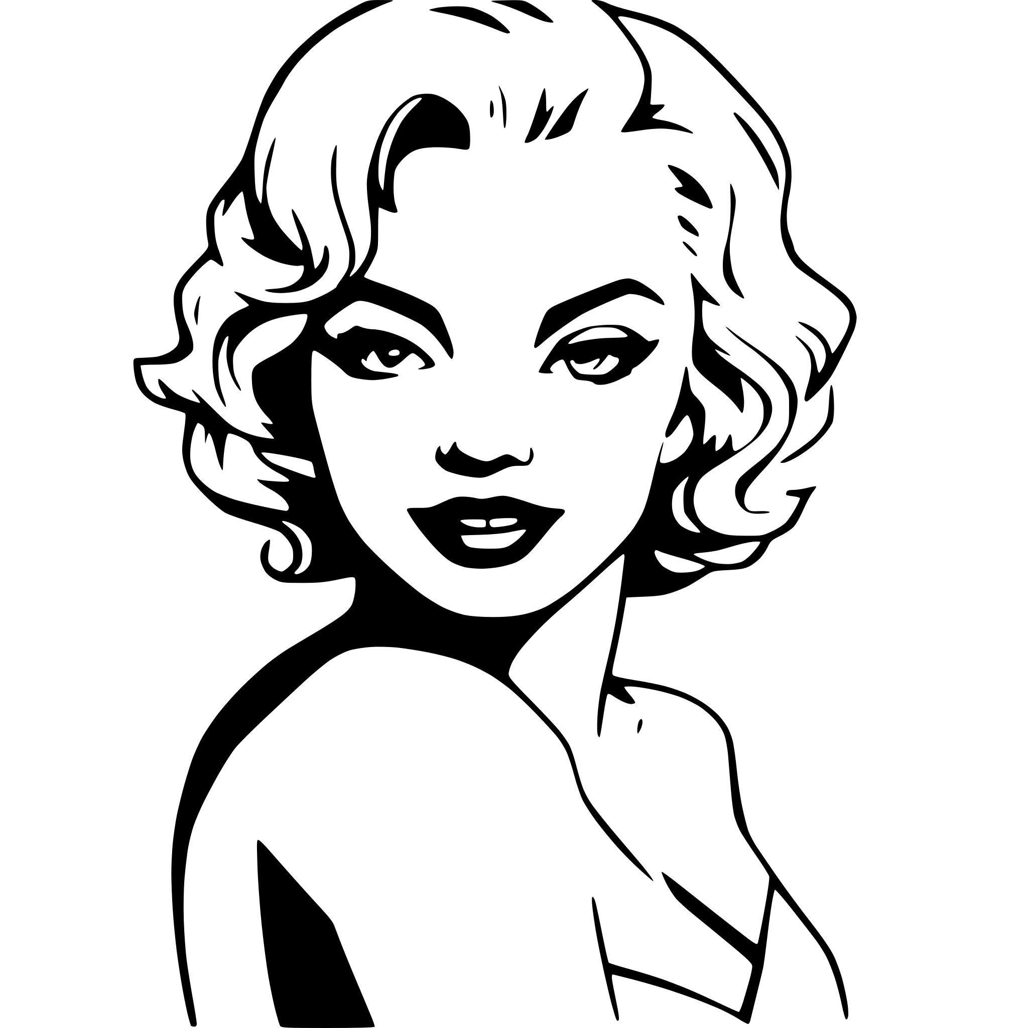 AI-generated SVG of a Marilyn Monroe