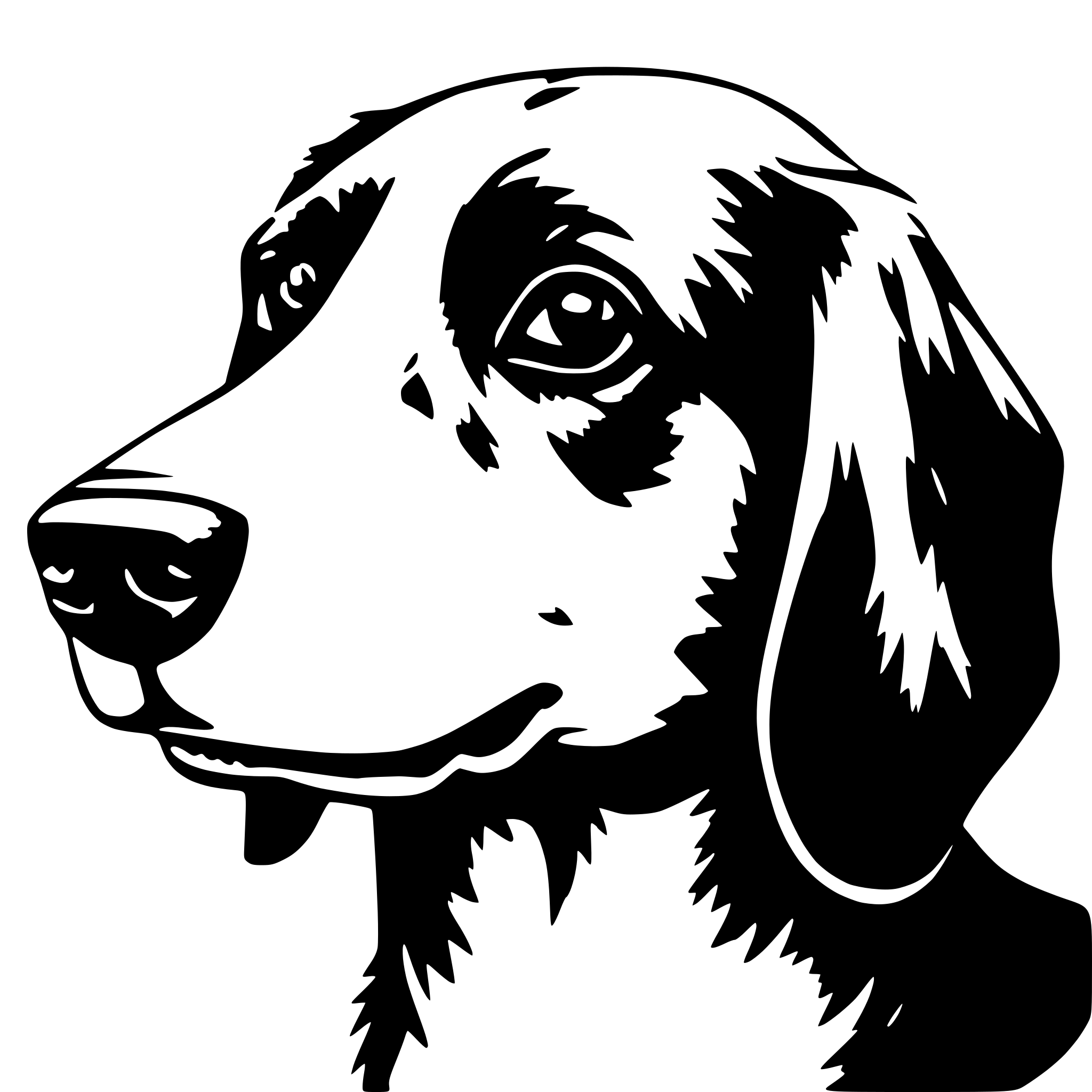 AI-generated SVG of a draw a dog with a big nose
