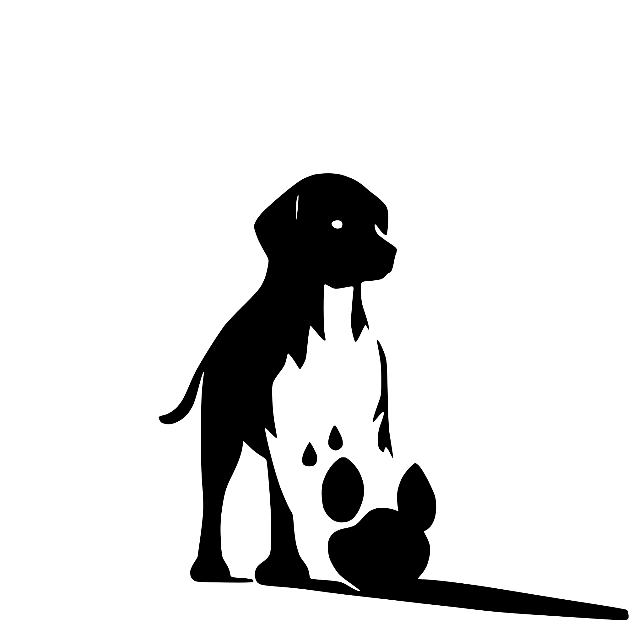 AI-generated SVG of 'dog paws on the ground'
