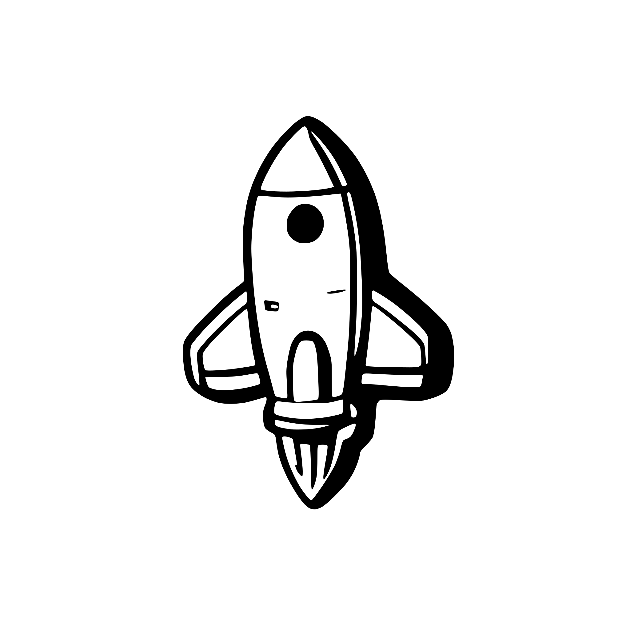 AI-generated SVG of a rocket