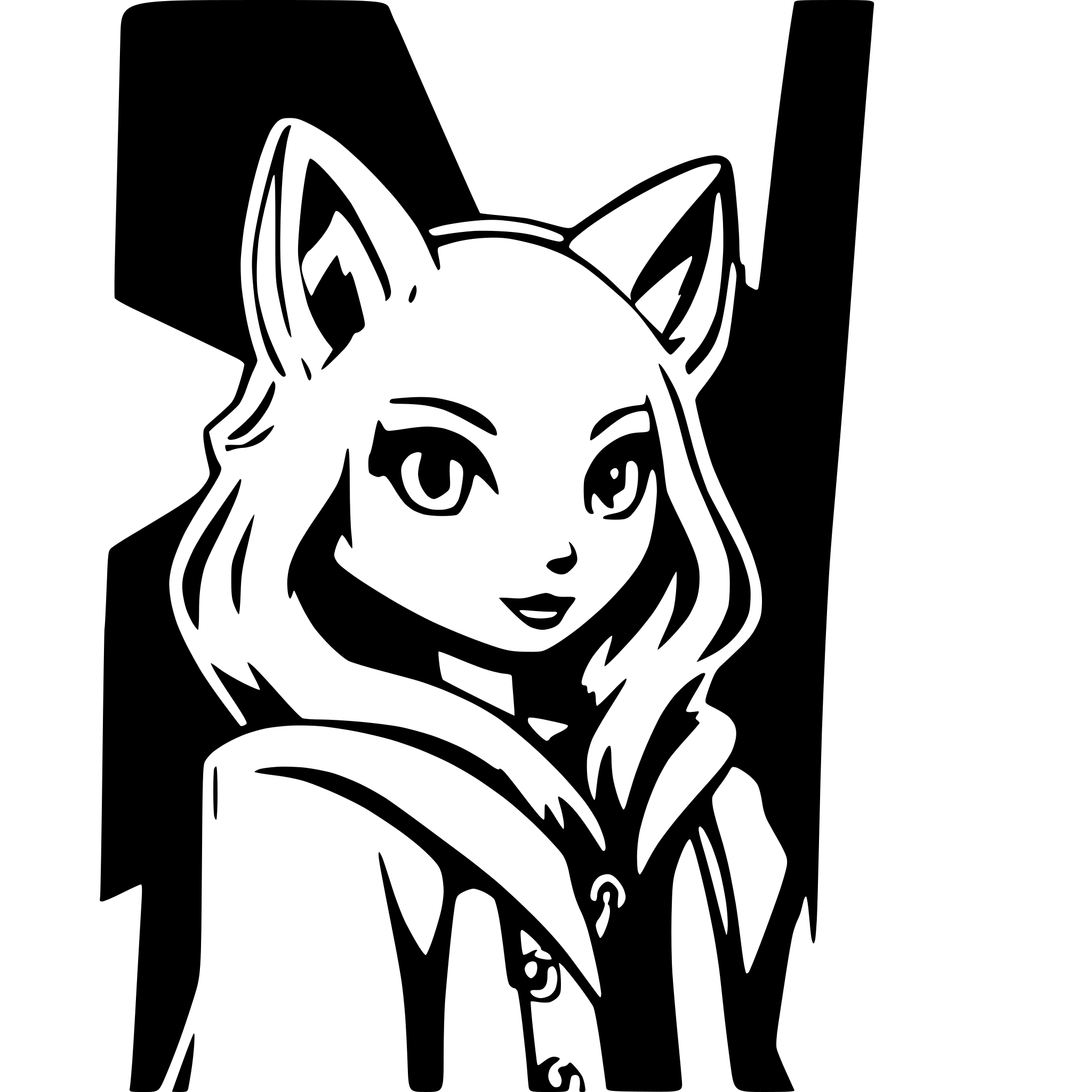 AI-generated SVG of a white fox