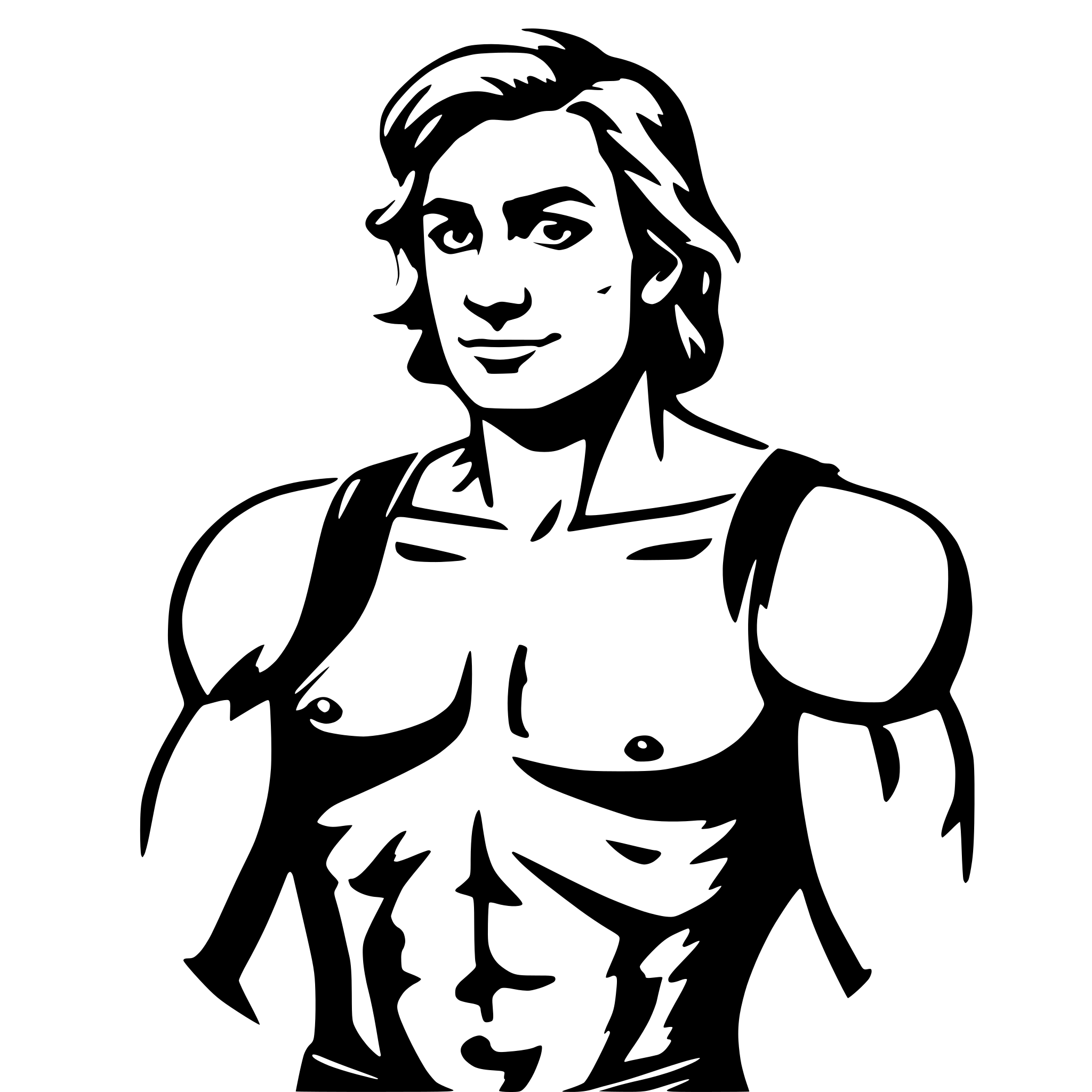 AI-generated SVG of 'man with muscles'
