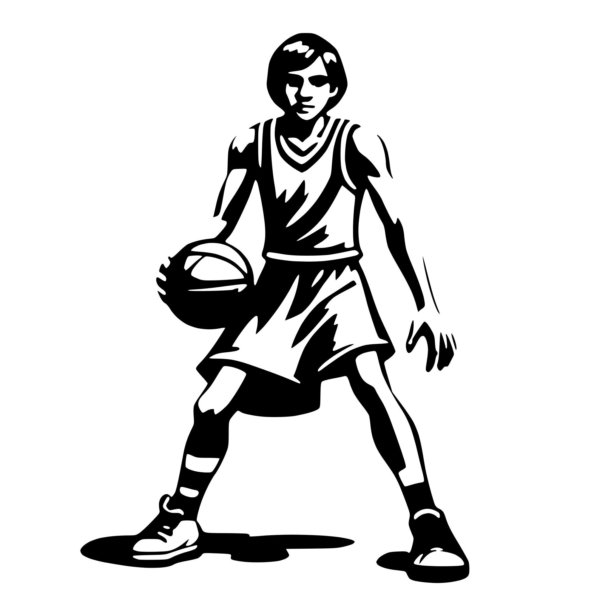 AI-generated SVG of 'basketball player'