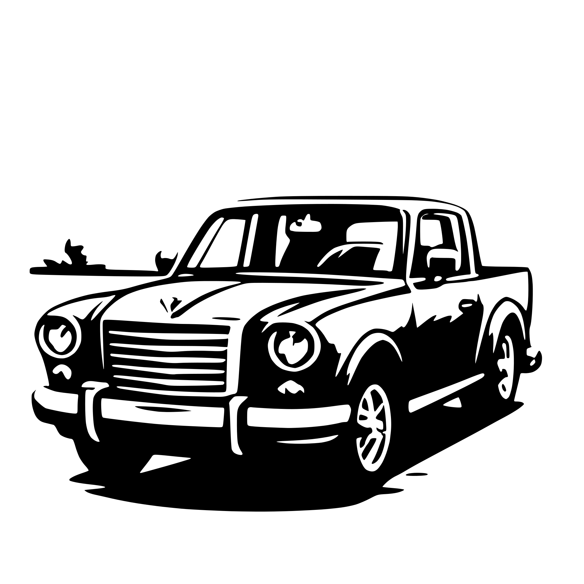 AI-generated SVG of a car drive pick up