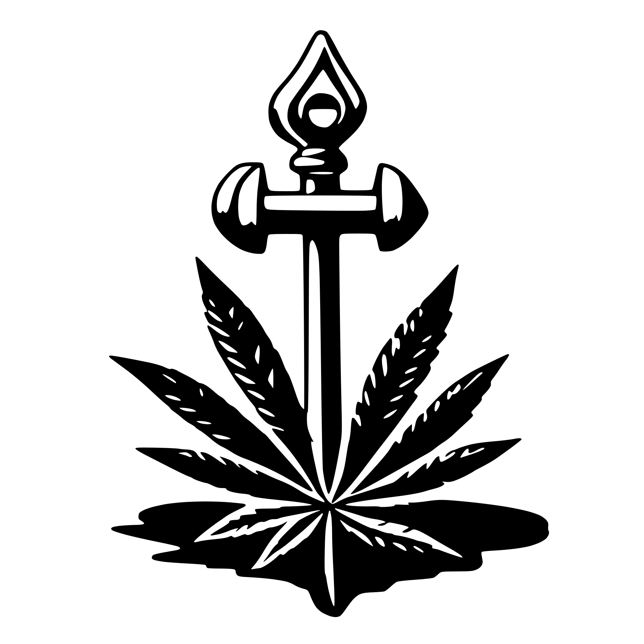 AI-generated SVG of a Cannabis Anchor